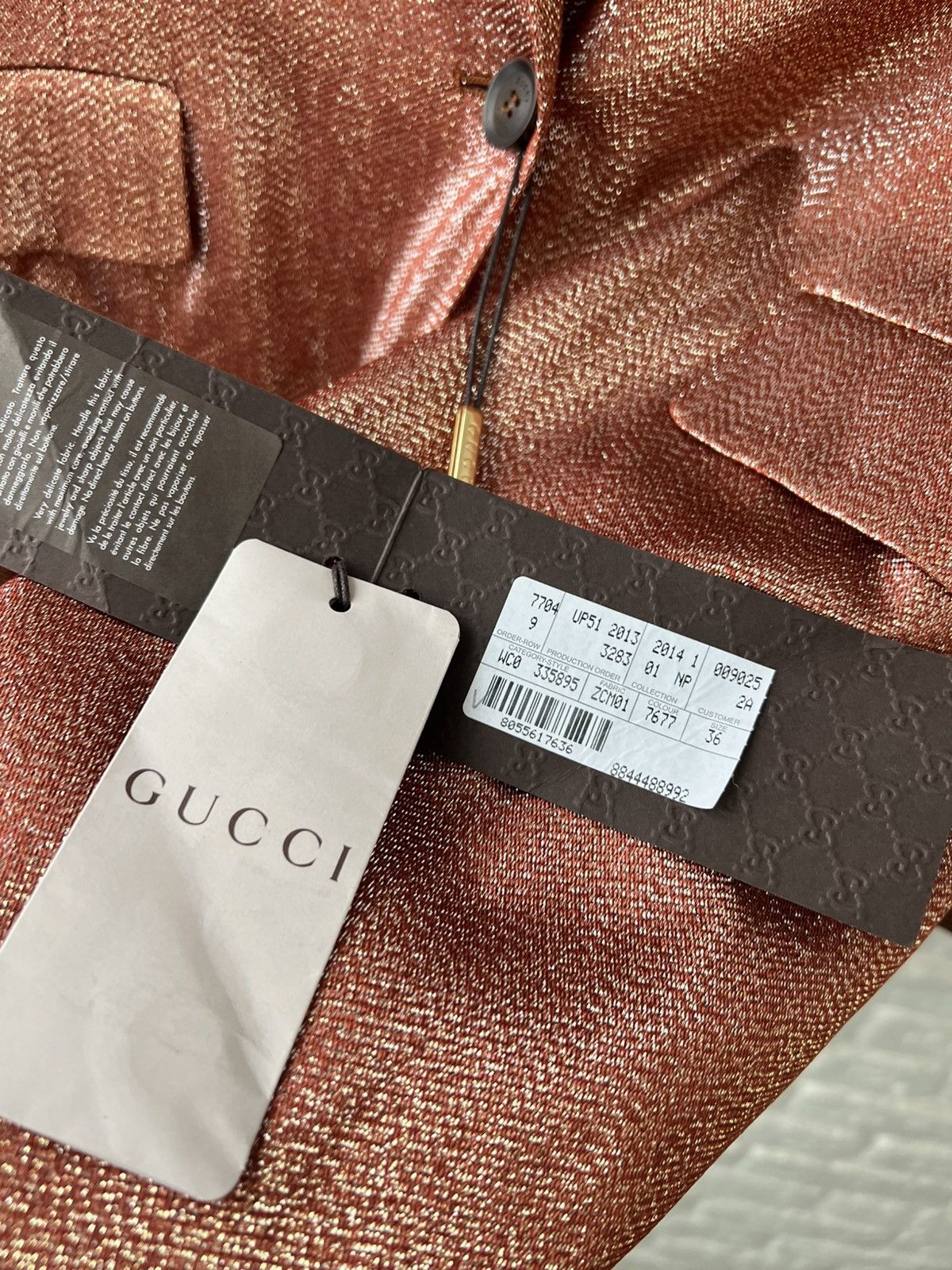 Gucci Gucci Iridescent Rust Liquid Silk Blazer Jacket Lightweight Size XS / US 0-2 / IT 36-38 - 6 Thumbnail