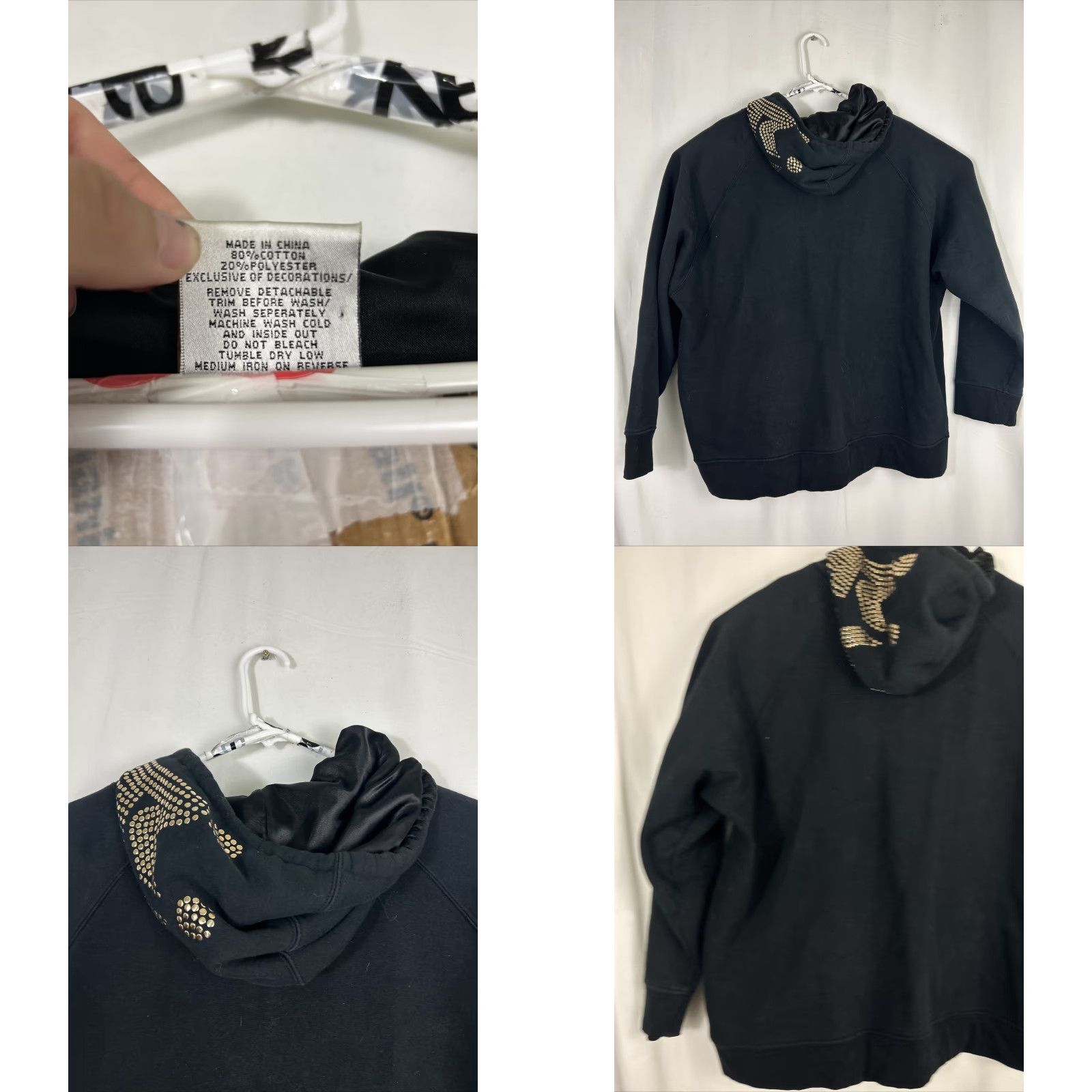 Logo 7 VINTAGE Pnb Nation Black Zip Up Hoodie Sweater Gold Stud Logo Mens XXXL Crown Size US XXL / EU 58 / 5 - 9 Thumbnail