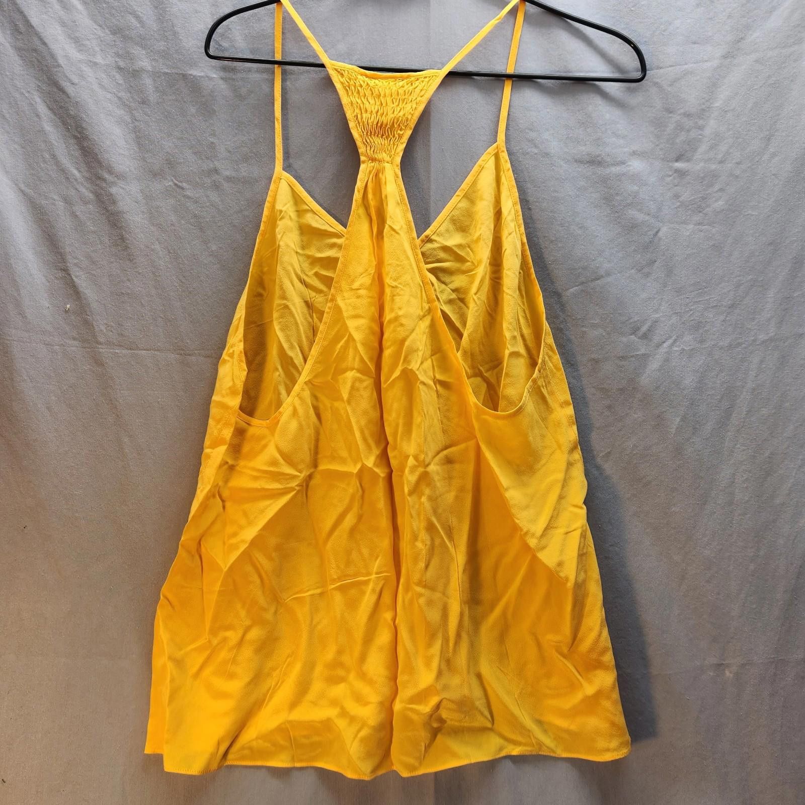 Club Monaco Moda International Yellow Silk Tank Size Large NWT Size L / US 10 / IT 46 - 6 Thumbnail