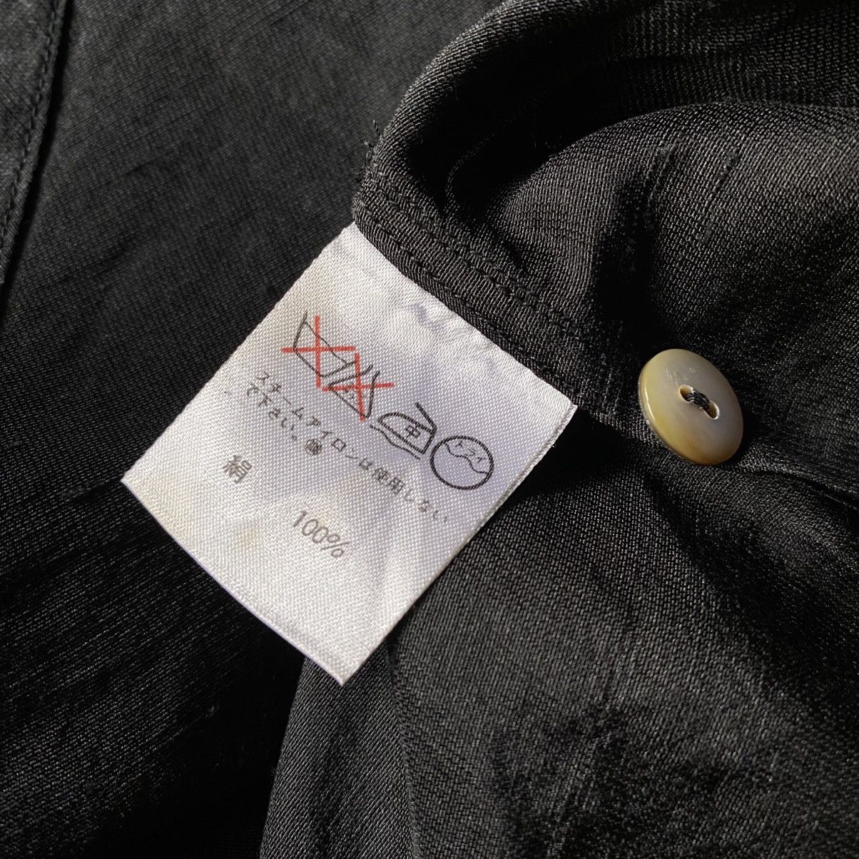 Issey Miyake IS Issey Miyake Black Silk Long Sleeve Bow Tie Collar Shirt Size XL / US 12-14 / IT 48-50 - 13 Thumbnail