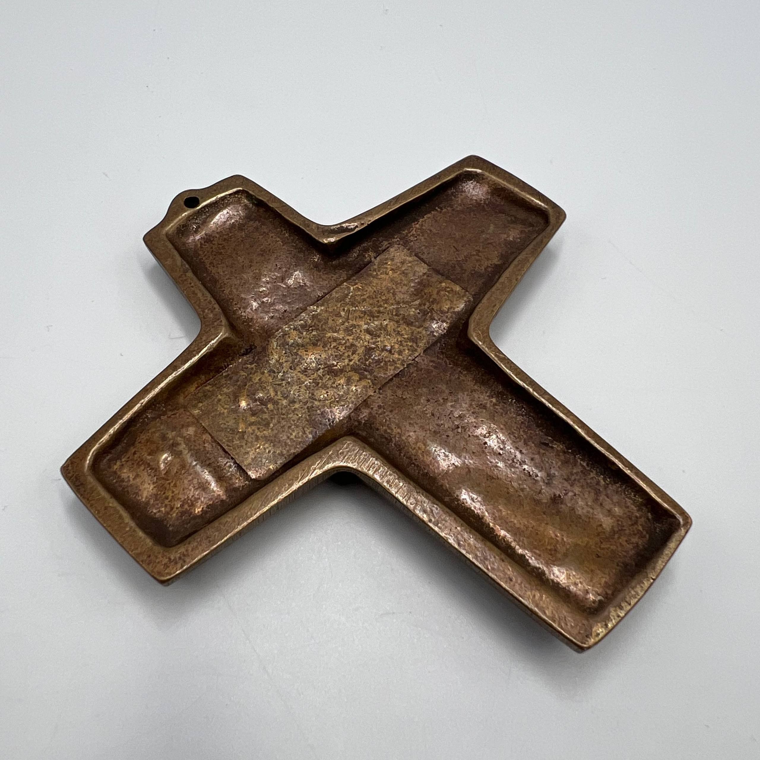 Vintage 1960s Vintage Religion Bronze Wall Cross Germany Size ONE SIZE - 2 Thumbnail