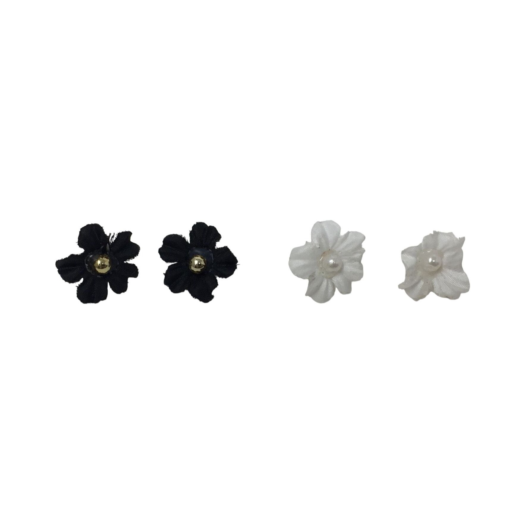 Other 2 Pairs of Women's Flower Earrings (1 black and 1 white pair Size ONE SIZE - 1 Thumbnail