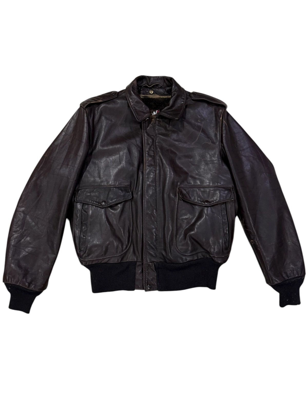 Schott Schott Leather Jacket G1 Flight Bomber Sherpa Brown Size US L / EU 52-54 / 3 - 1 Thumbnail