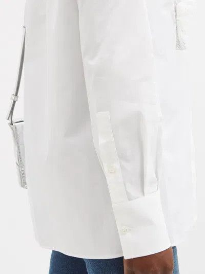 Valentino o1y0326 Solid Color Shirt in White Size M / US 6-8 / IT 42-44 - 3 Thumbnail