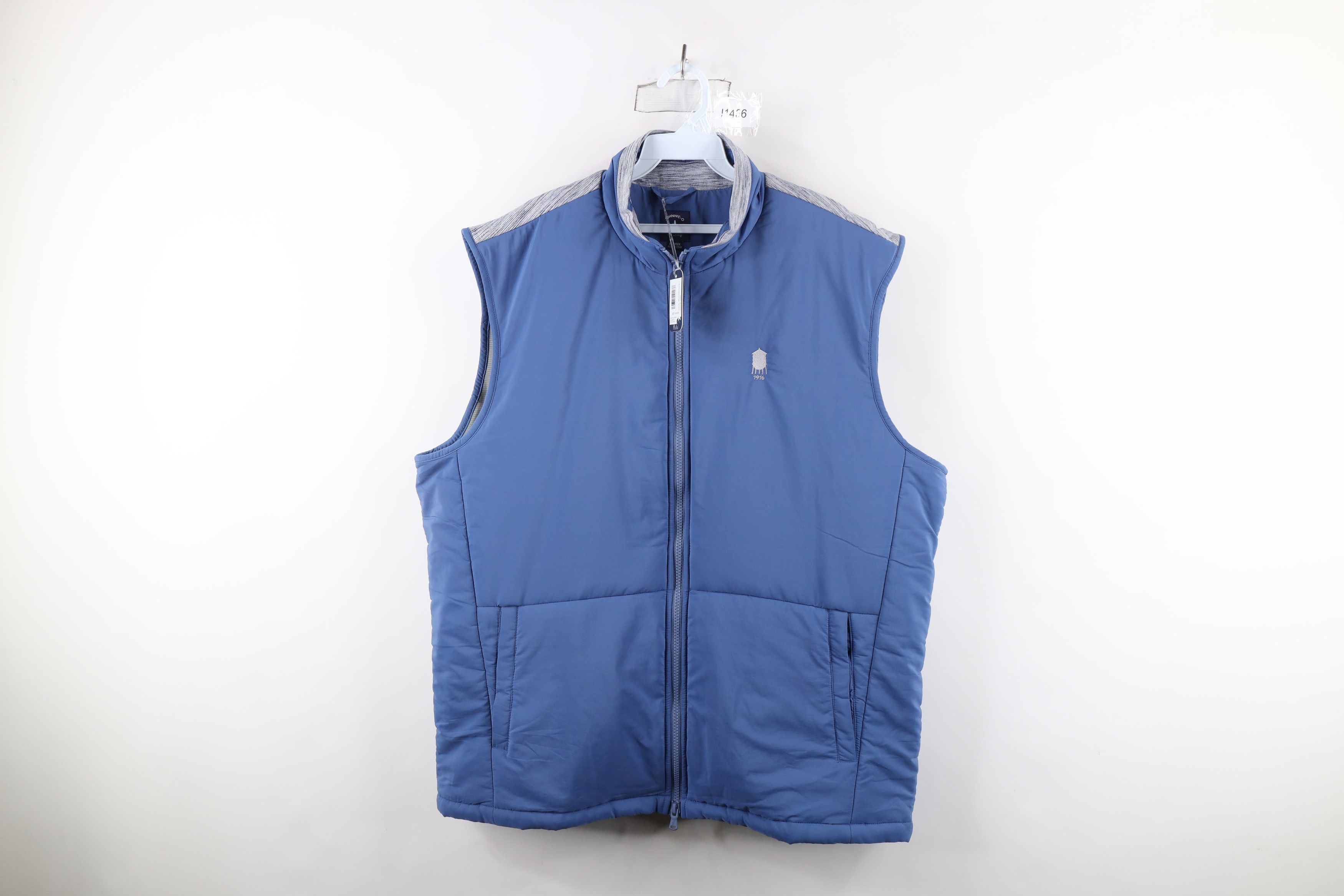 Vintage × johnnie-O New Johnnie O Full Zip Golfing Puffer Vest Jacket Blue Size US XL / EU 56 / 4 - 1 Thumbnail