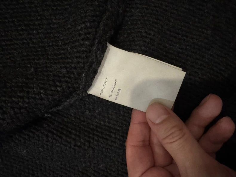 Our Legacy Our Legacy23FW Black Wool Cardigan Size US S / EU 44-46 / 1 - 4 Thumbnail