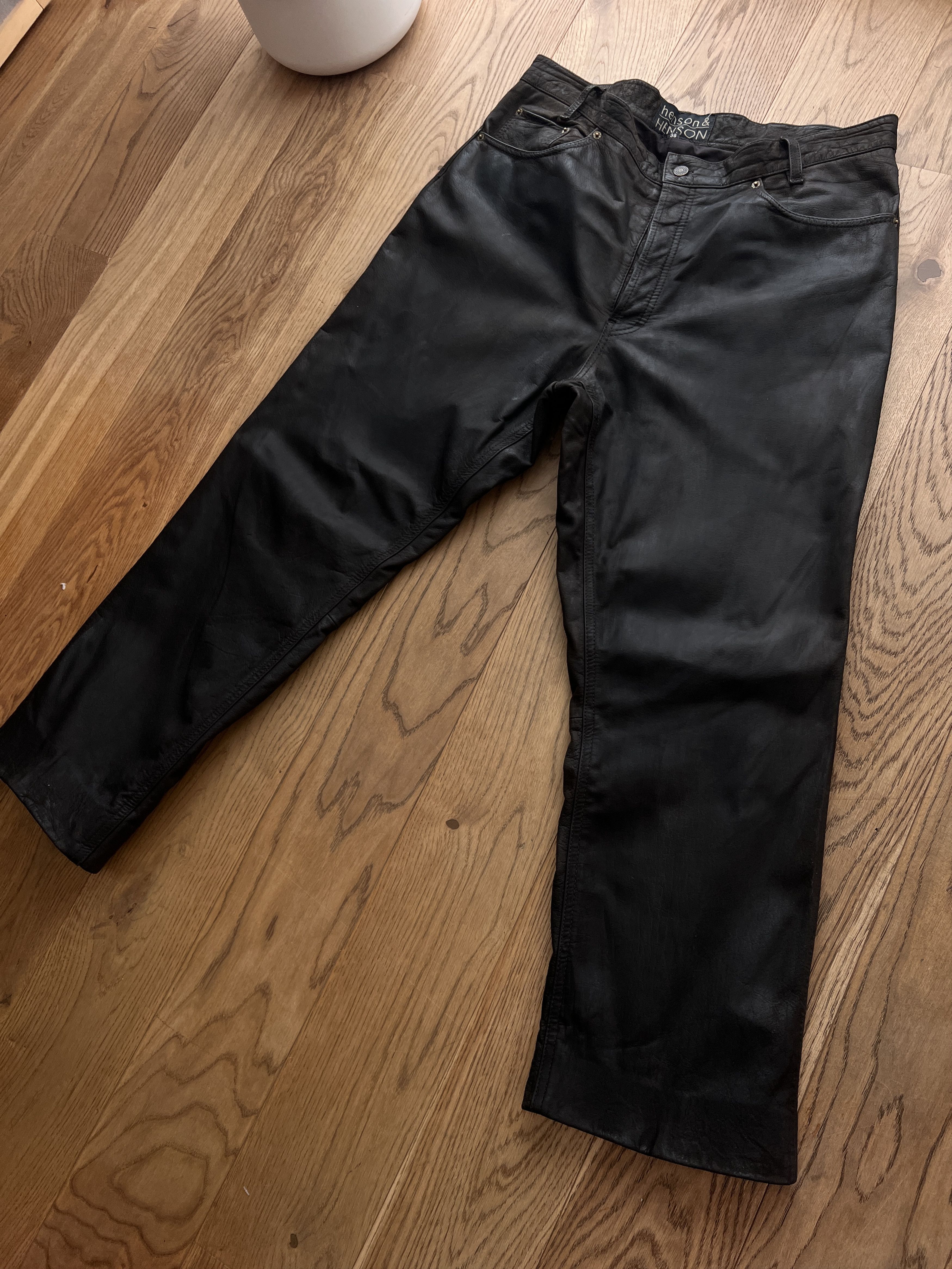 Hysteric Glamour True faded VTG 90s cowboy core leather pants baggy y2k opium Size US 36 / EU 52 - 5 Thumbnail