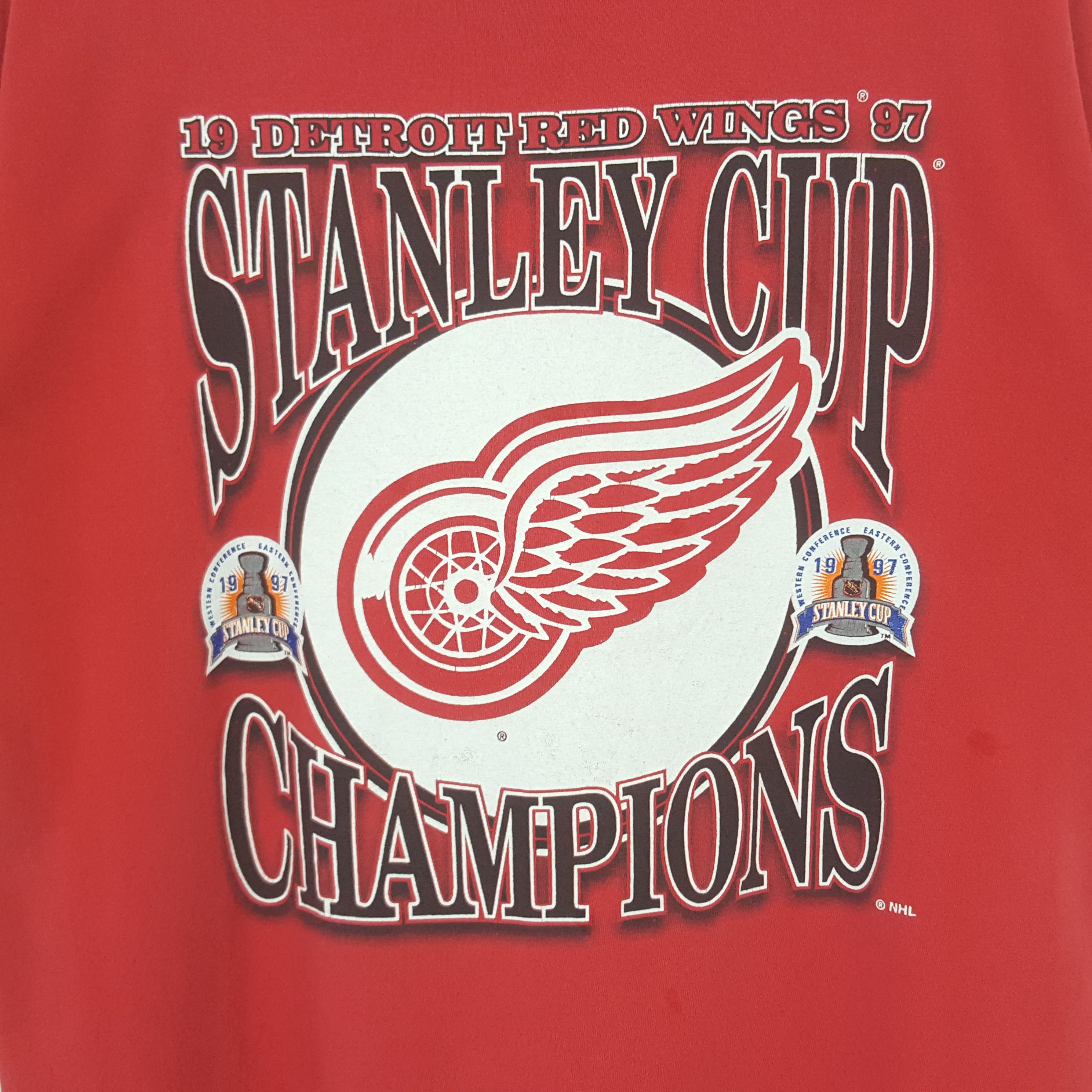 NHL Vintage Detroit Red Wings Hockey Team 90's Tshirt 31 Size US L / EU 52-54 / 3 - 2 Thumbnail