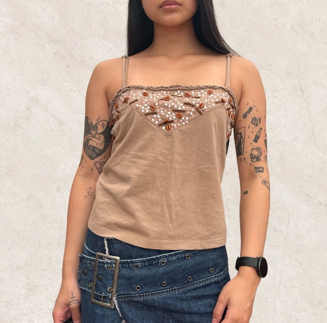 Vintage Vintage Y2K 00s cami sequin top Size M / US 6-8 / IT 42-44 - 2 Thumbnail