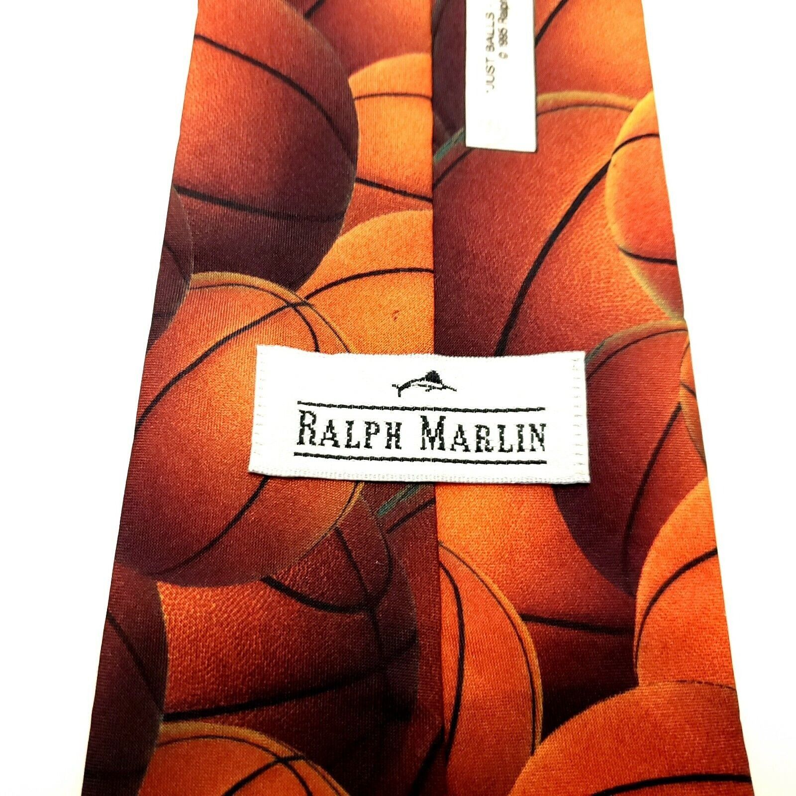 Ralph Marlin Vintage 1995 Ralph Marlin Polyester Tie Just Balls Basketbal Size ONE SIZE - 4 Thumbnail