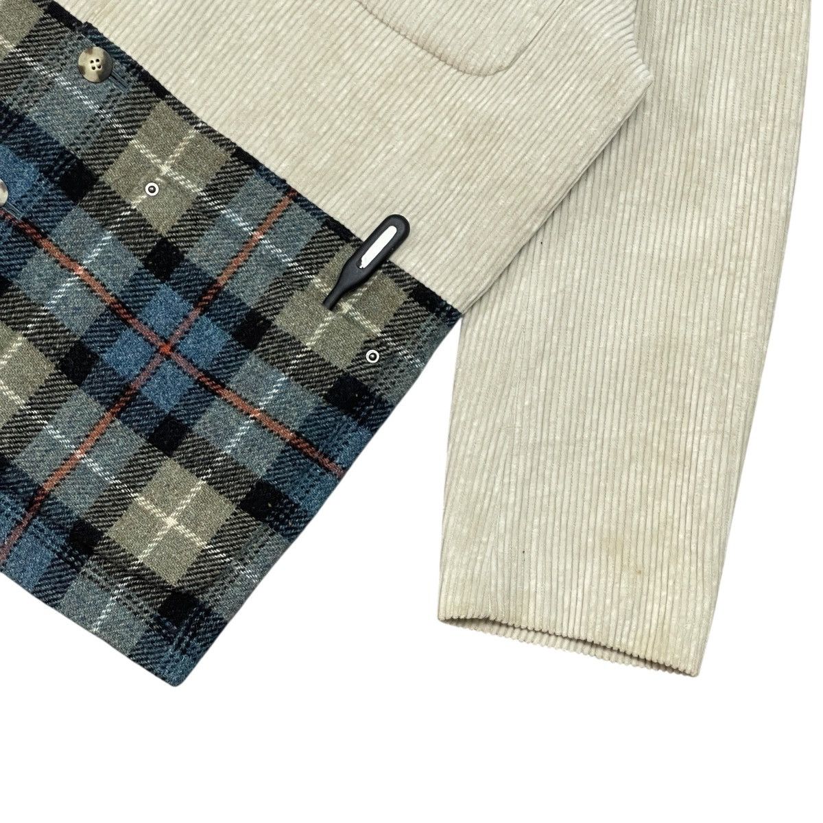 Issey Miyake Hai Sporting Gear Issey Miyake Corduroy Plaid Panel Jacket Size US M / EU 48-50 / 2 - 9 Thumbnail