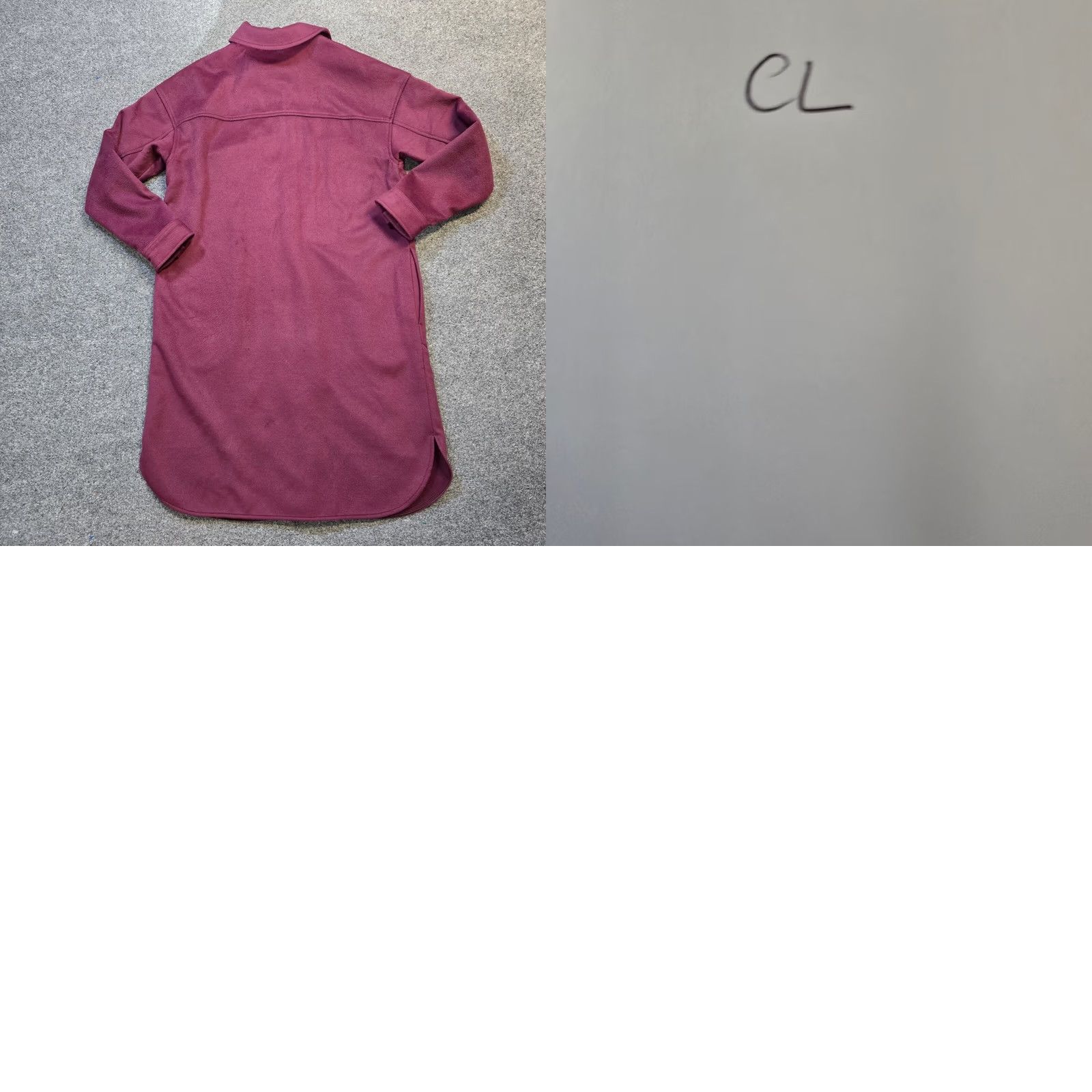 J. Jill J. Jill Womens Size S Red Burgundy Micro Fleece Button Long Capsule Size S / US 4 / IT 40 - 8 Thumbnail