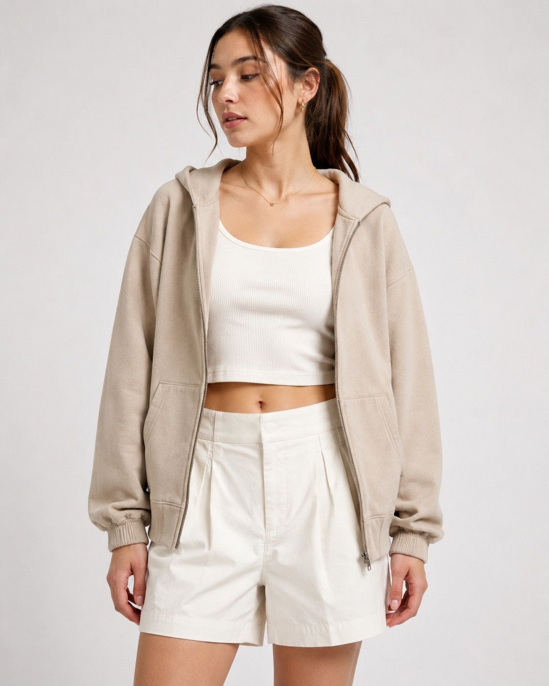 Chloe Chloé White Tailored Shorts Luxury Minimalist Size 36 Size 26" / US 2 / IT 38 - 1 Thumbnail