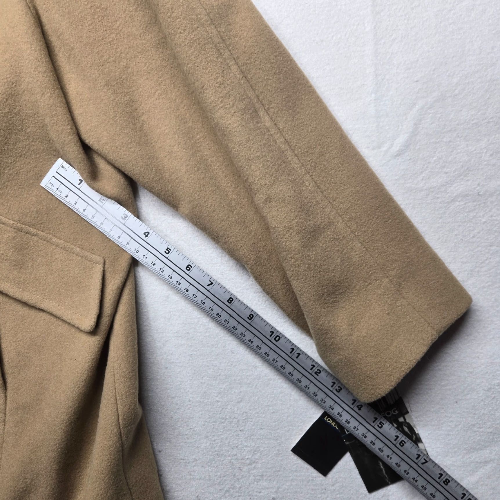 London Fog London Fog Overcoat Beige Wool Women's XL Jacket Size XL / US 12-14 / IT 48-50 - 7 Thumbnail