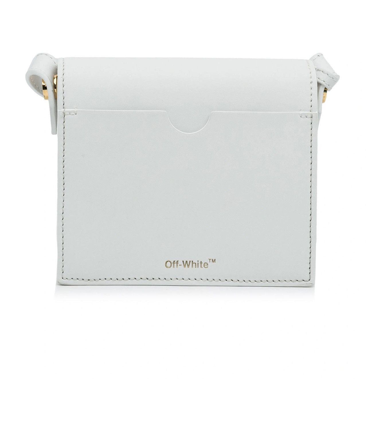 Off-White Off-White Binder Clip Crossbody Bag - White Leather 6.9x6 Size ONE SIZE - 3 Thumbnail