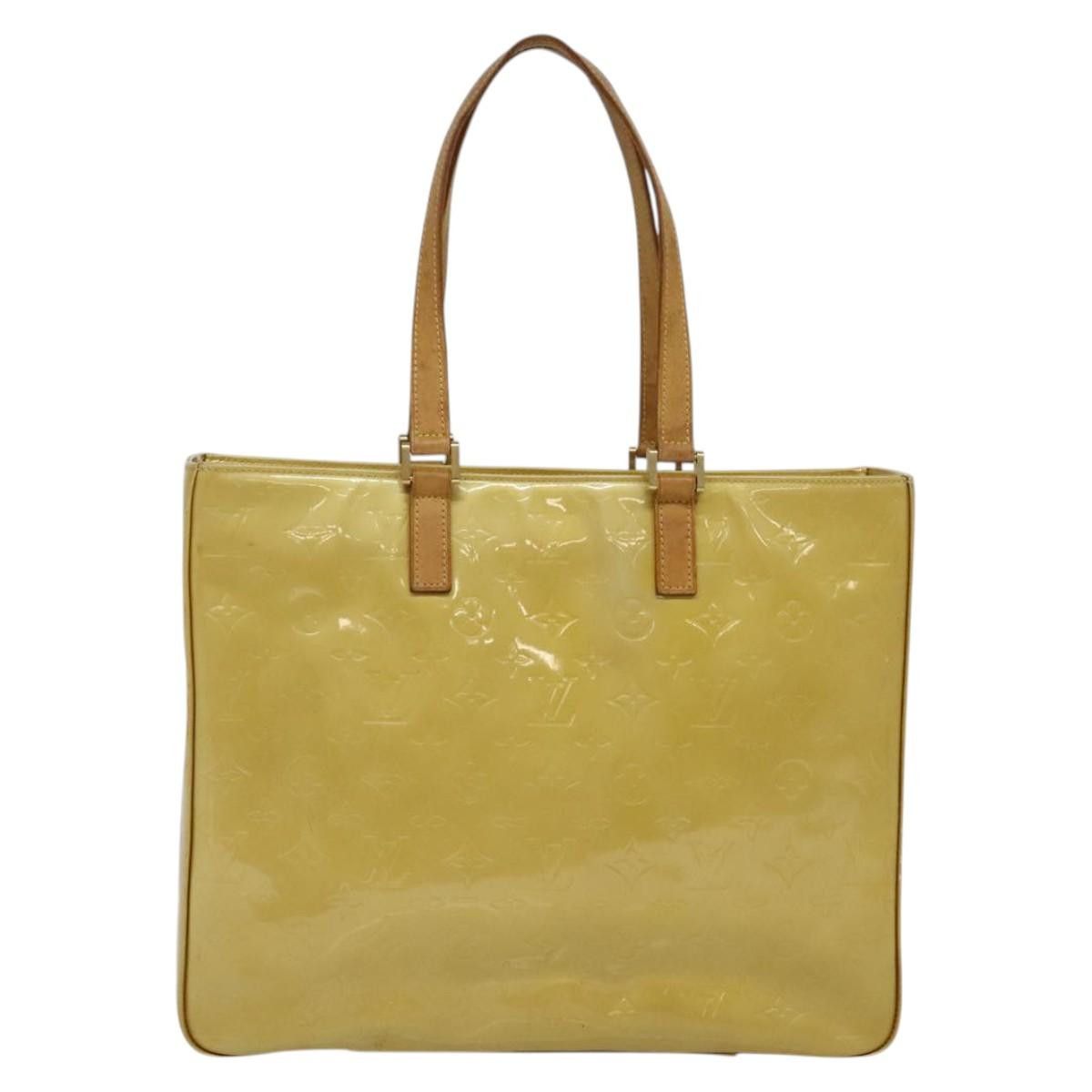 Louis Vuitton LOUIS VUITTON Monogram Vernis Columbus Tote Bag Beige M91023 Size ONE SIZE - 3 Thumbnail
