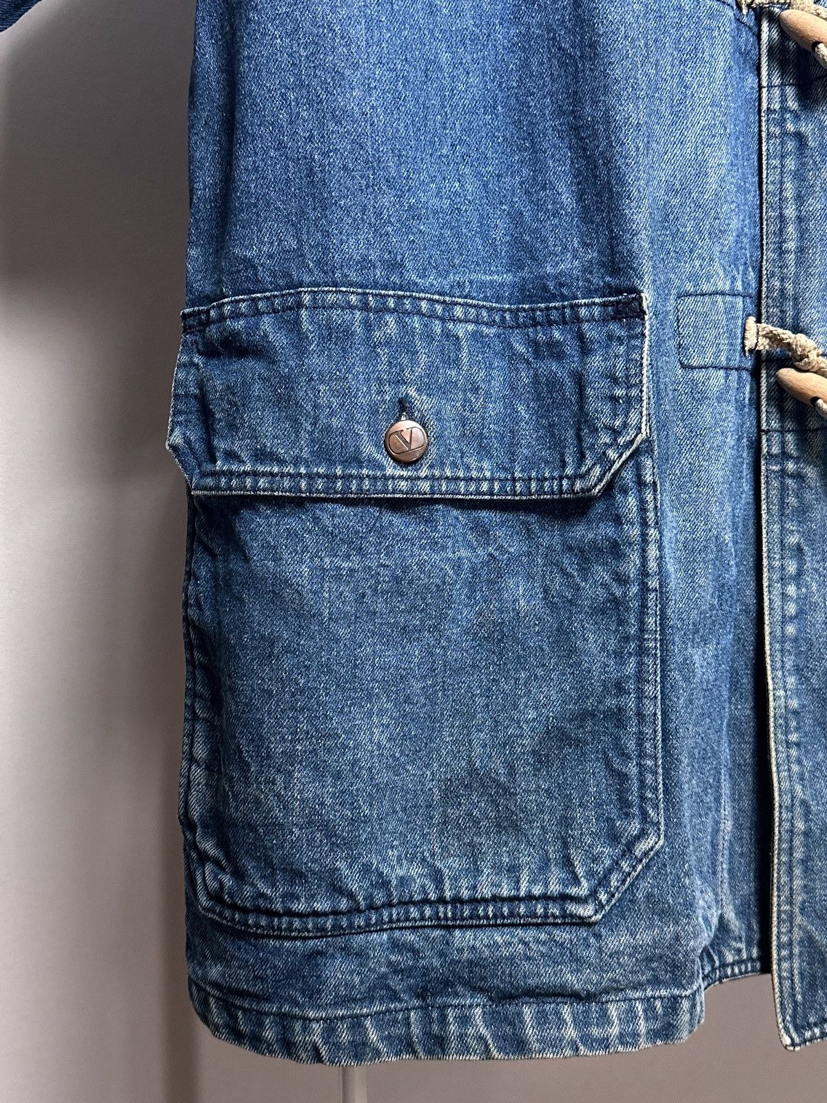 Valentino Valentino Vintage 1980s Denim Jeans Duffle Coat Jacket Size US L / EU 52-54 / 3 - 10 Thumbnail
