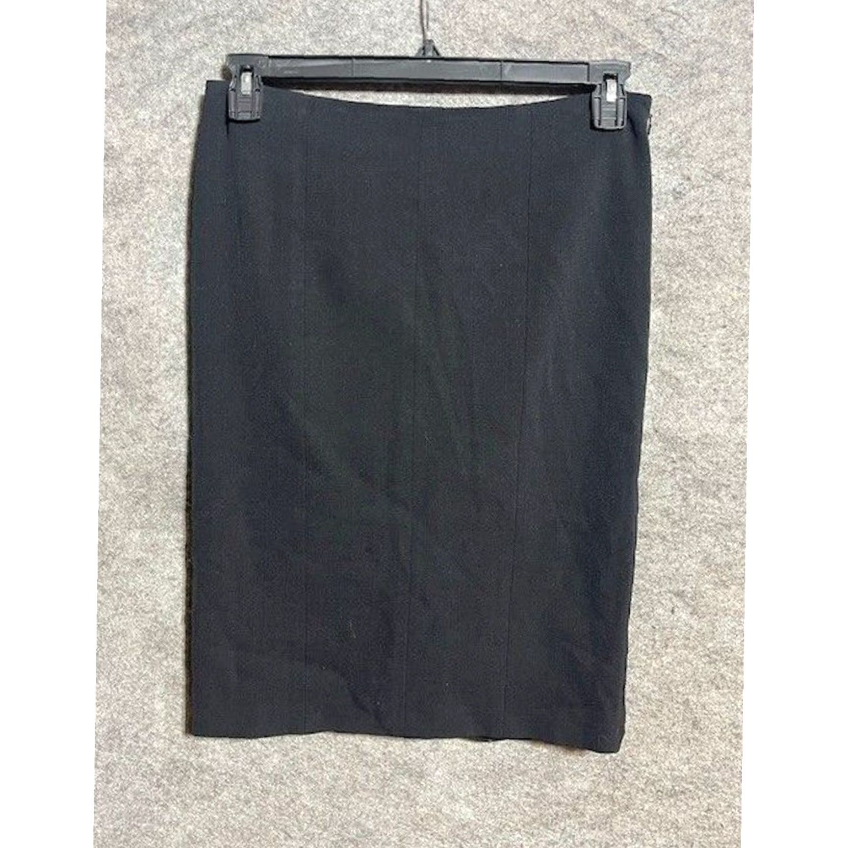 Ralph Lauren Ralph Lauren Skirt 10 Classic Office Core Minimalist Old Money Timeless Preppy Women Short Pencil Zip Slit Lined Black Size 32" / US 10 / IT 46 - 2 Thumbnail