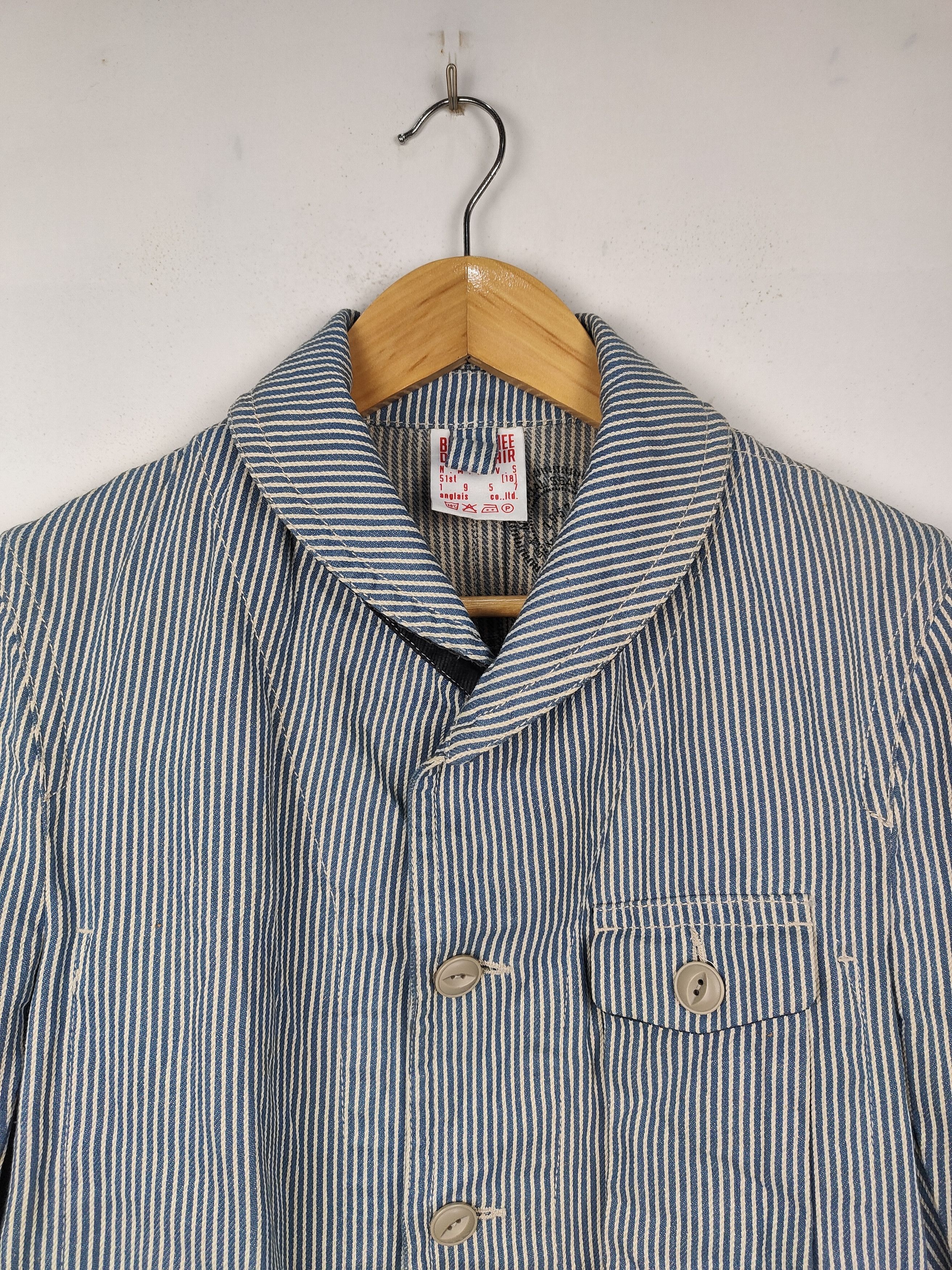 Vintage Hickory Chore Jacket Inspired 1957 French Military workwear Size US M / EU 48-50 / 2 - 2 Thumbnail