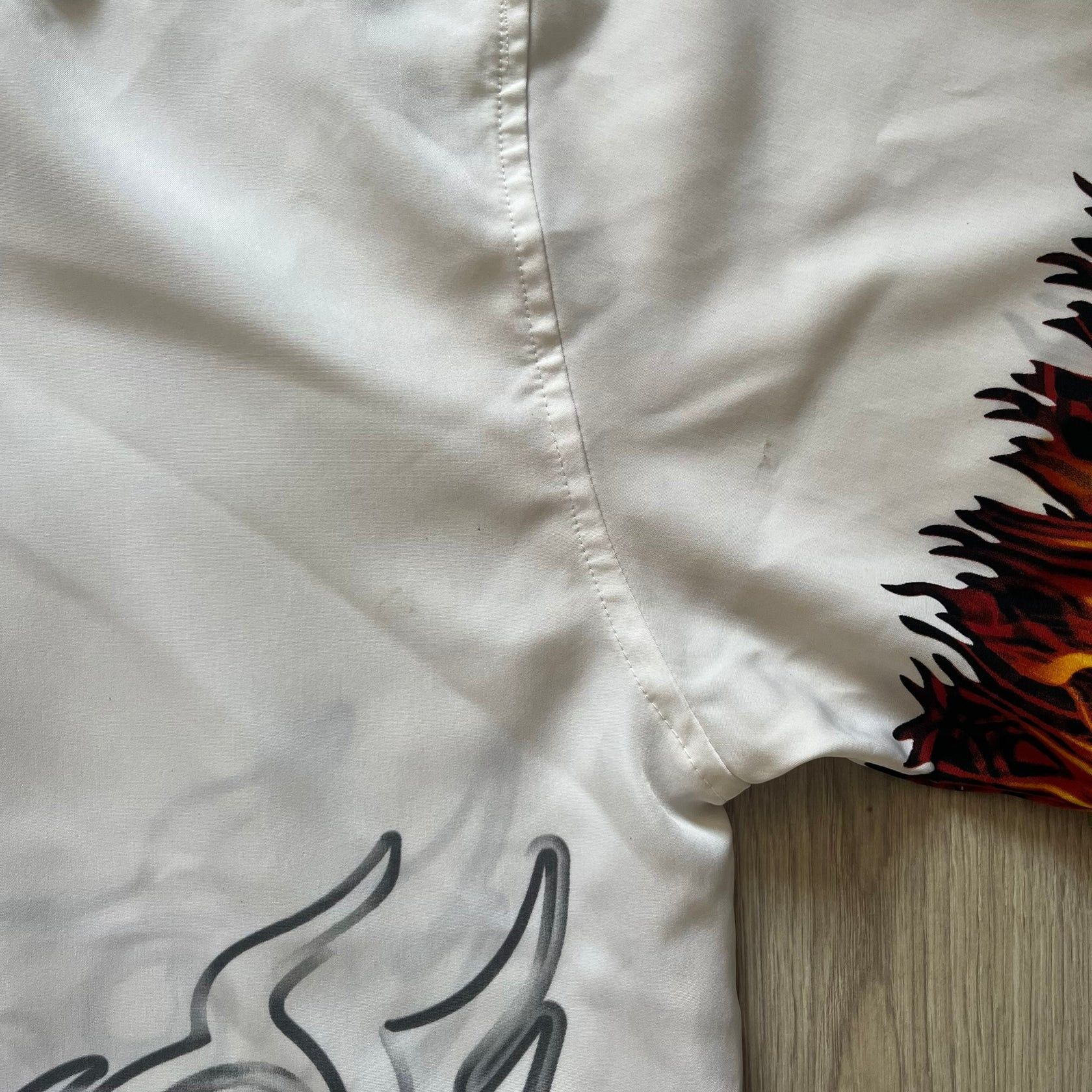 Other Tribal Flames 2000's White Shirt Size US M / EU 48-50 / 2 - 6 Thumbnail