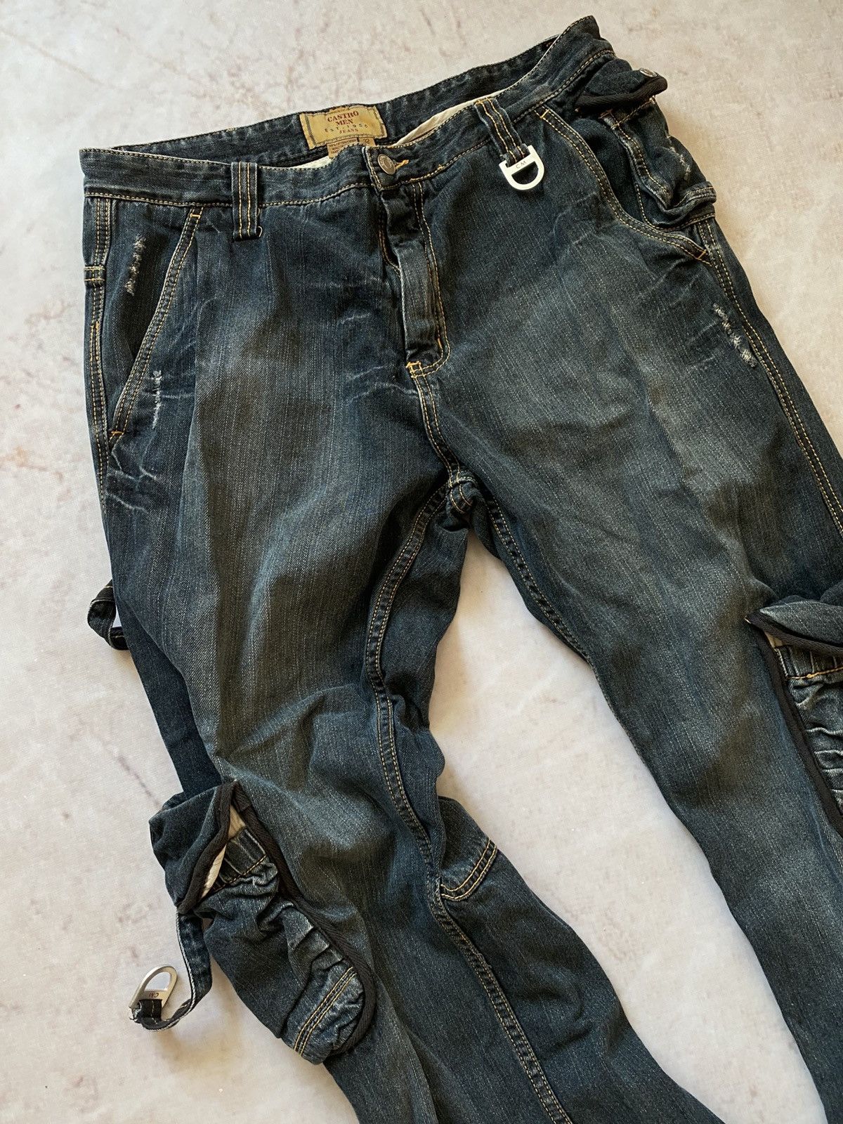 Faded Glory × Japanese Brand Vintage Cargo Denim Bandage pants Japanese style Size US 32 / EU 48 - 4 Thumbnail
