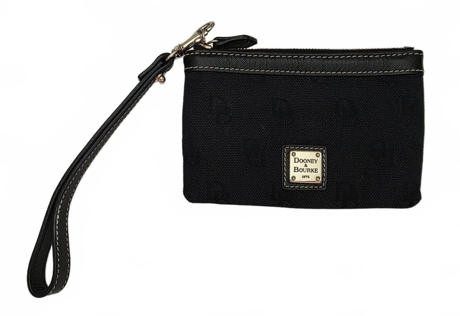 Dooney & Bourke Dooney & Bourke Signature Monogram Black Wristlet With Strap Size ONE SIZE - 8 Thumbnail