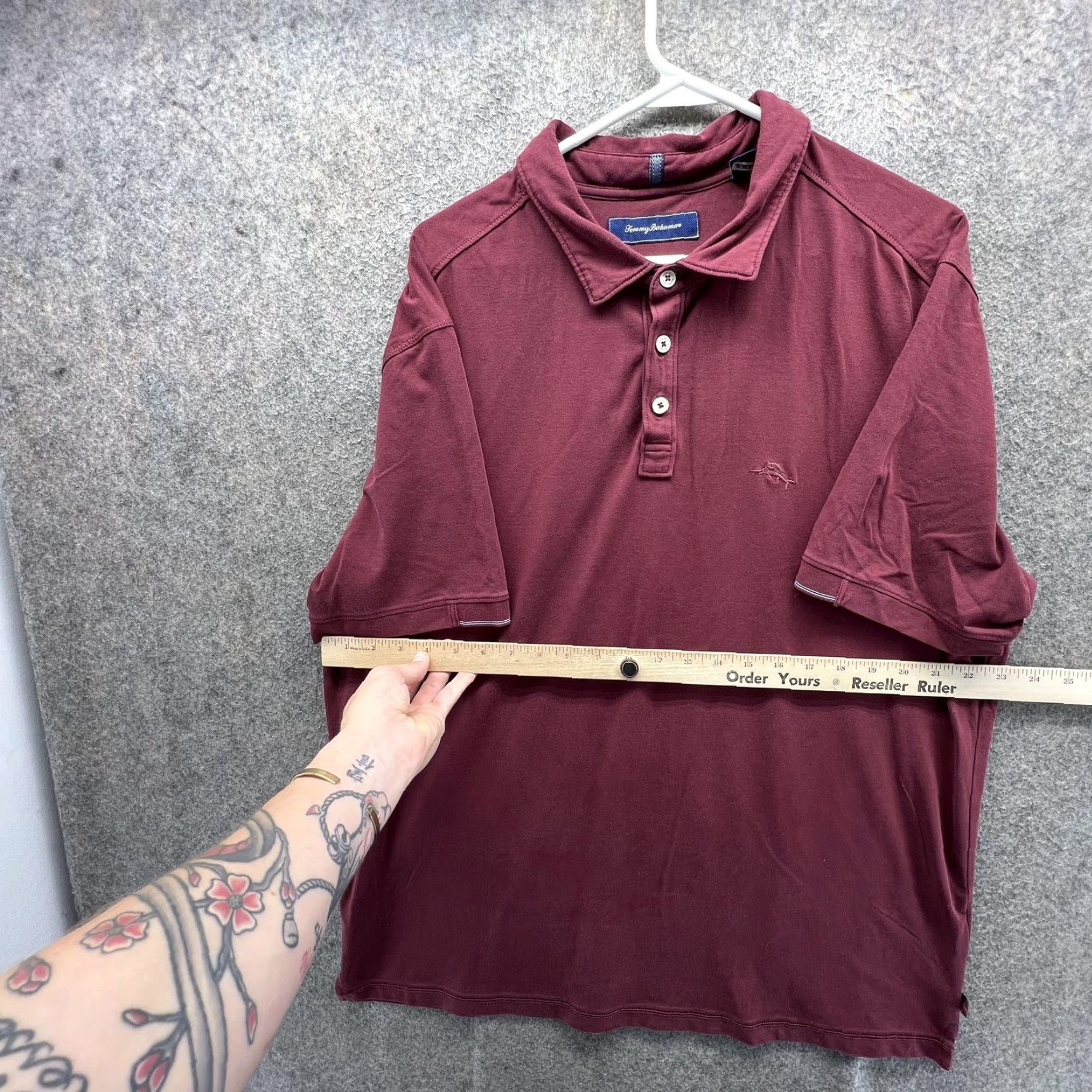 Tommy Bahama VINTAGE Tommy Bahama Polo Shirt Mens XL Red Solid Marlin Logo Stretch Relaxed Casual Size US XL / EU 56 / 4 - 6 Thumbnail