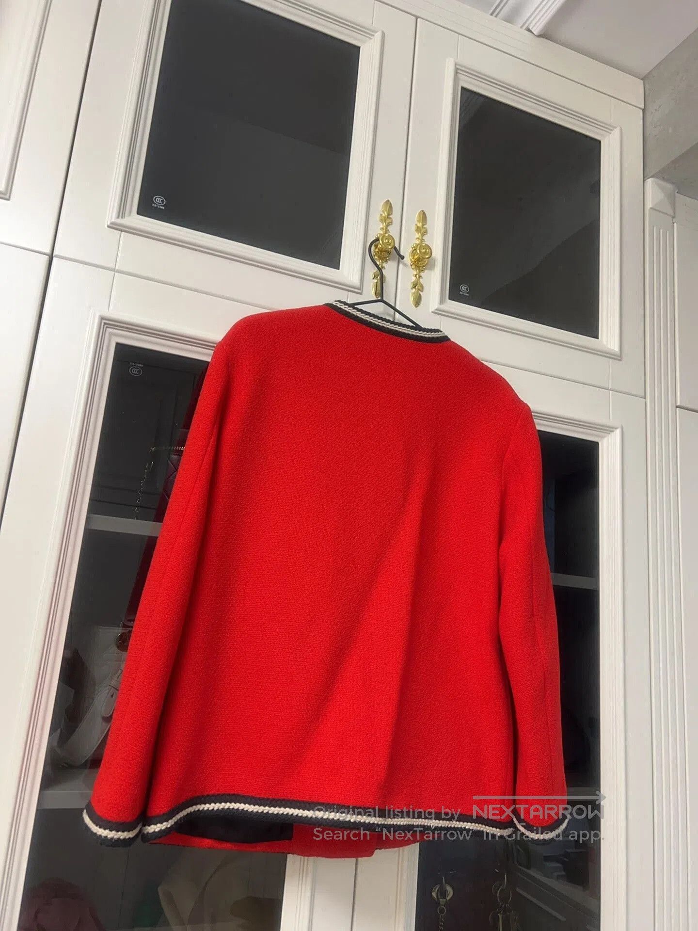 Gucci Red Gucci Coat with Gold GG Buttons. Size M / US 6-8 / IT 42-44 - 2 Thumbnail