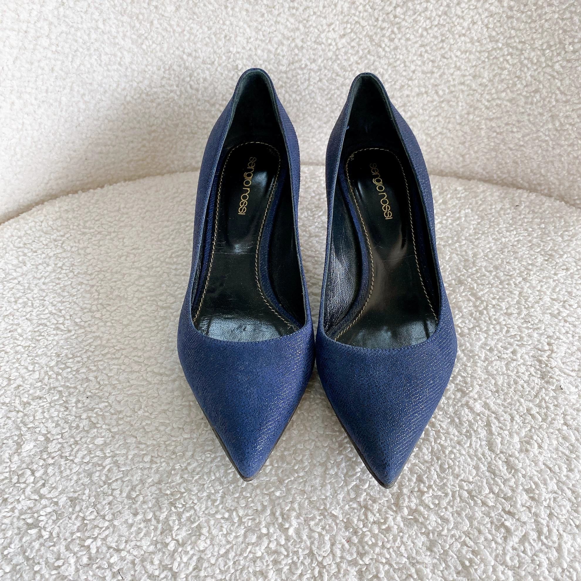 Sergio Rossi Sergio Rossi Blue High Heels 36.5 Size US 6 / IT 36 - 2 Thumbnail