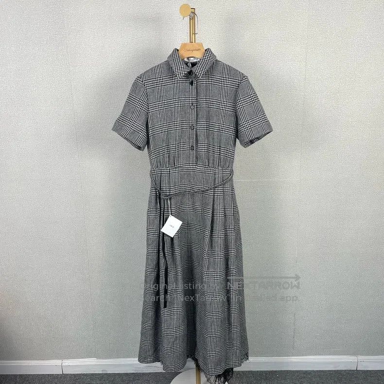 Dior Dior Plaid lace belt dress Size XS / US 0-2 / IT 36-38 - 1 Thumbnail