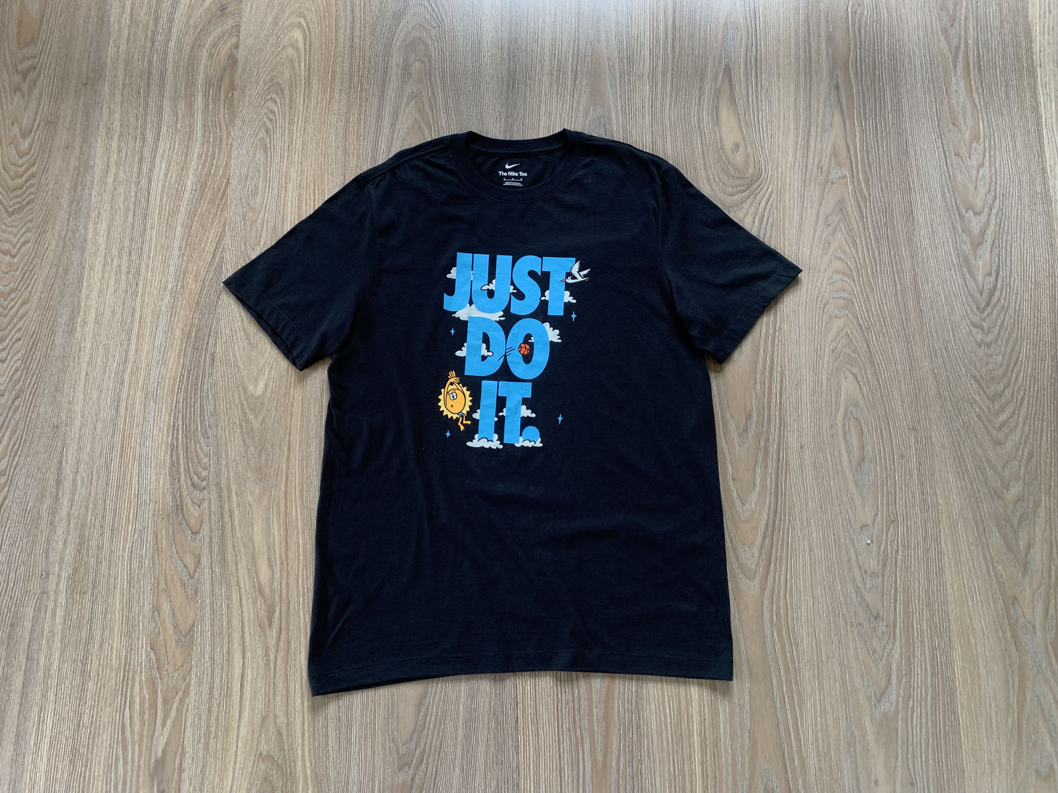 Nike The Nike Tee Black Cotton Printed T Shirt Size US M / EU 48-50 / 2 - 1 Thumbnail