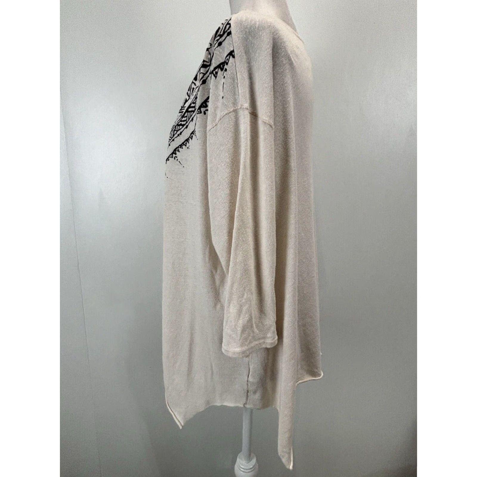 Vintage We The Free People V Neck Tribal Mens Medium Extra Large XL Boxy Tshirt Size M / US 6-8 / IT 42-44 - 2 Thumbnail