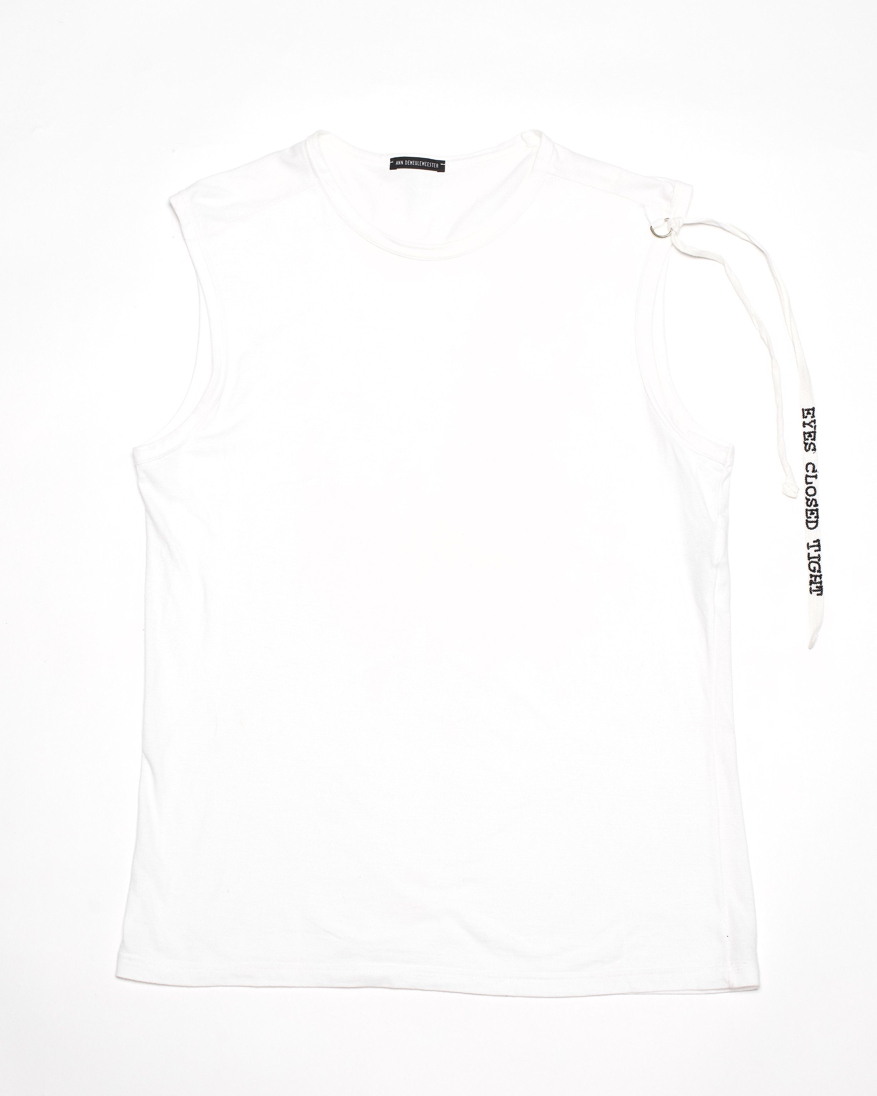 大人気！！　Ann Demeulemeester タンクトップ　ホワイト Mara Wrinkled Cropped Tank Top – Ann Demeulemeester