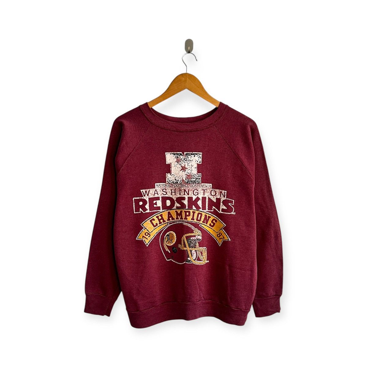 Vintage vintage 1987 WASHINGTON REDSKINS sweatshirts crewneck Size US XL / EU 56 / 4 - 1 Thumbnail