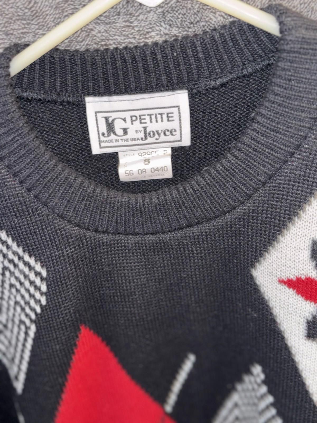 Other Vintage JG Petite Joyce Poinsettia Argyle Sweater USA Size S / US 4 / IT 40 - 4 Thumbnail