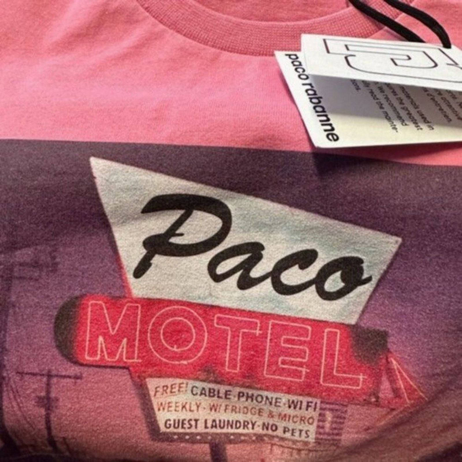 Paco Rabanne Short Sleeve Las Vegas T shirt Pink L Size L / US 10 / IT 46 - 8 Thumbnail