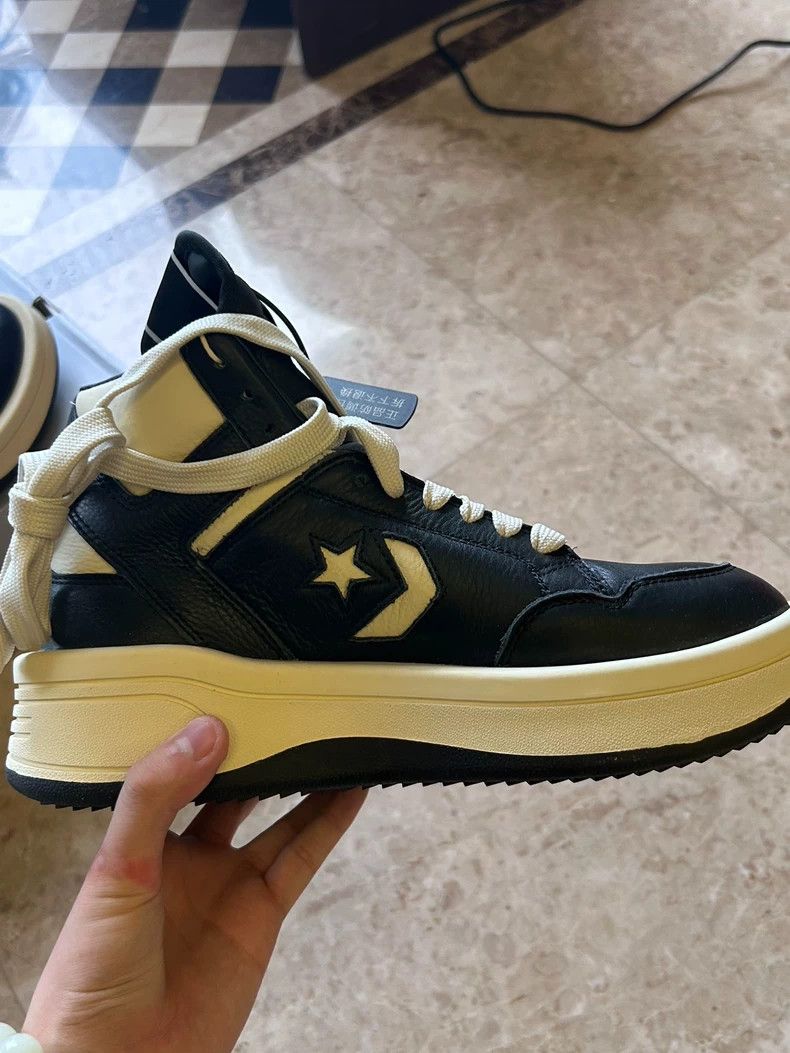 Rick Owens rick owens Trendy Mid-Top Retro Basketball Shoes Size US 7.5 / EU 40-41 - 5 Thumbnail