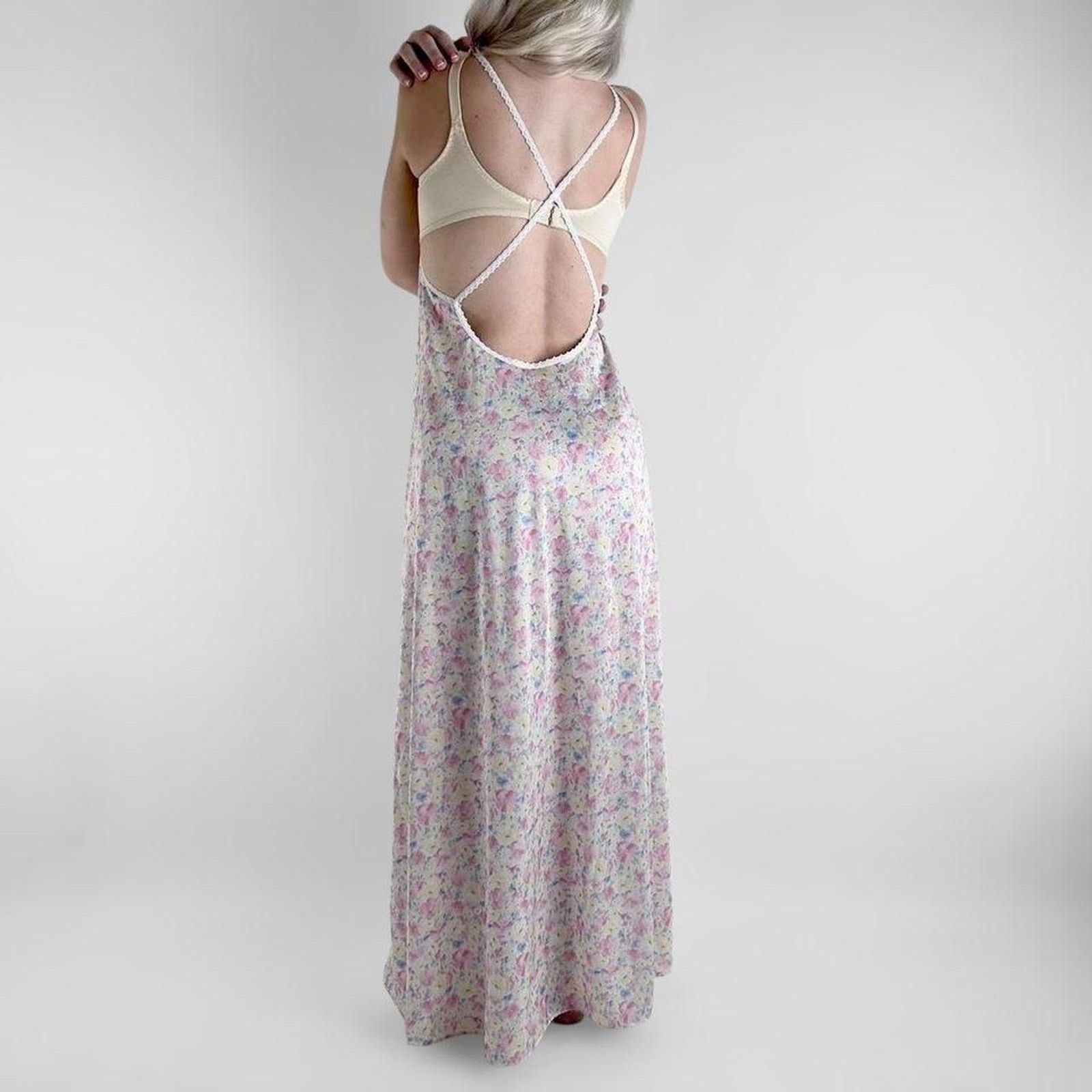 Other 90s vintage floral lace slip dress Size L / US 10 / IT 46 - 6 Thumbnail