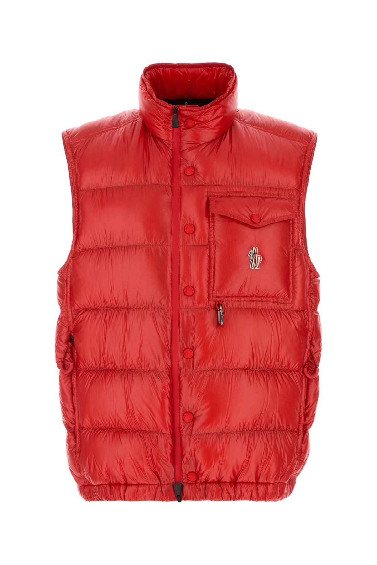 Moncler Grenoble Red Nylon Sleeveless Uychi Down Jacket Size US M / EU 48-50 / 2 - 1 Thumbnail