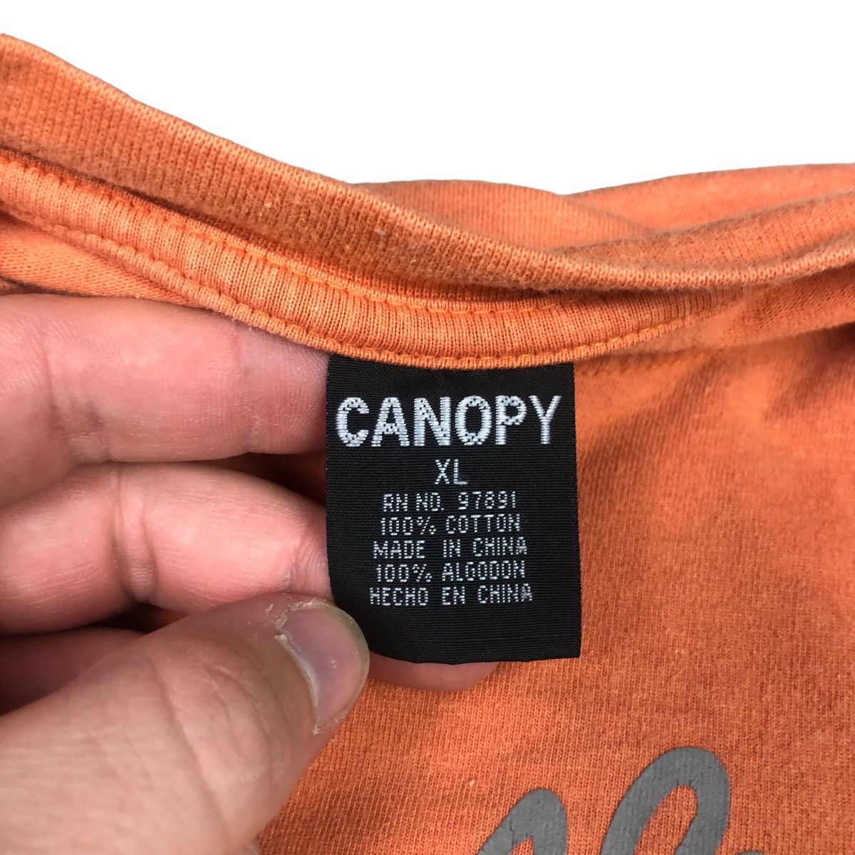 Vintage Canopy CNYC Urban Wear Cartoon Y2K Orange Shirt Adult XL Size US XL / EU 56 / 4 - 3 Thumbnail