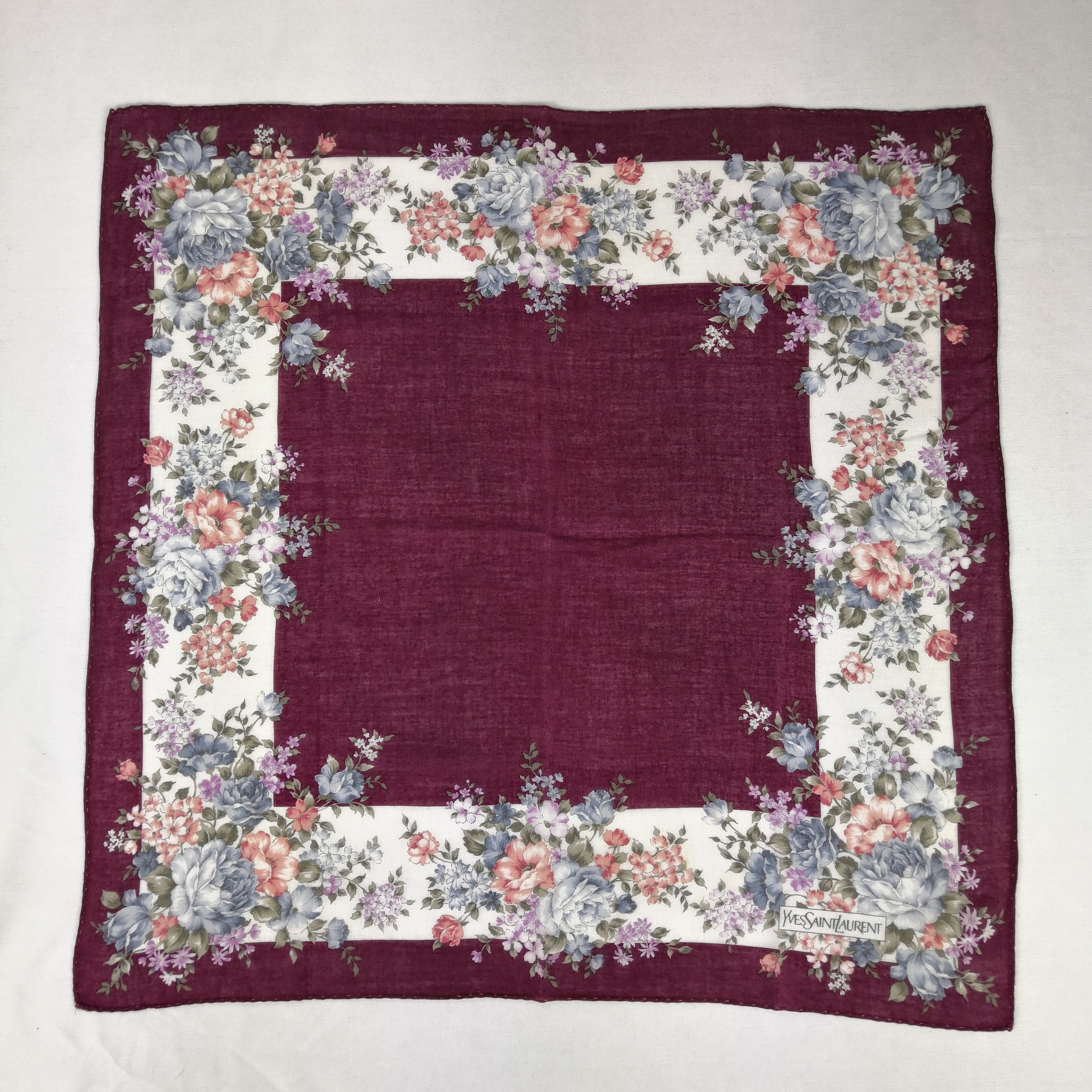 Vintage × Yves Saint Laurent Vintage Yves Saint Laurent Bandana Handkerchief Neckerchief Size ONE SIZE - 2 Thumbnail