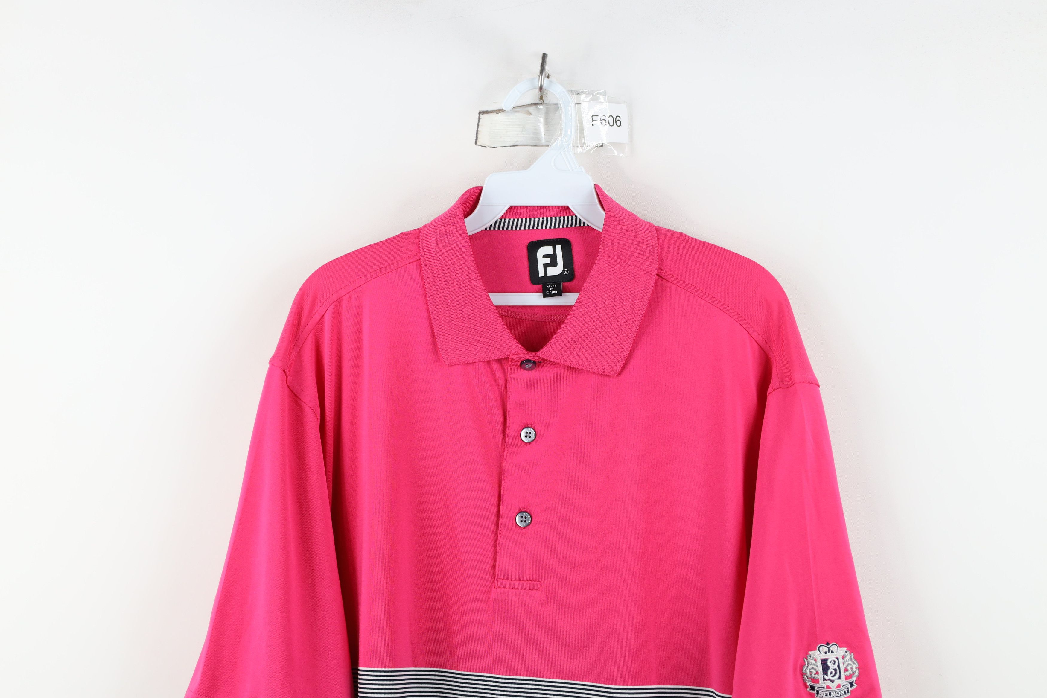 Footjoy FootJoy Striped Color Block Stretch Collared Golf Polo Shirt Size US L / EU 52-54 / 3 - 2 Thumbnail