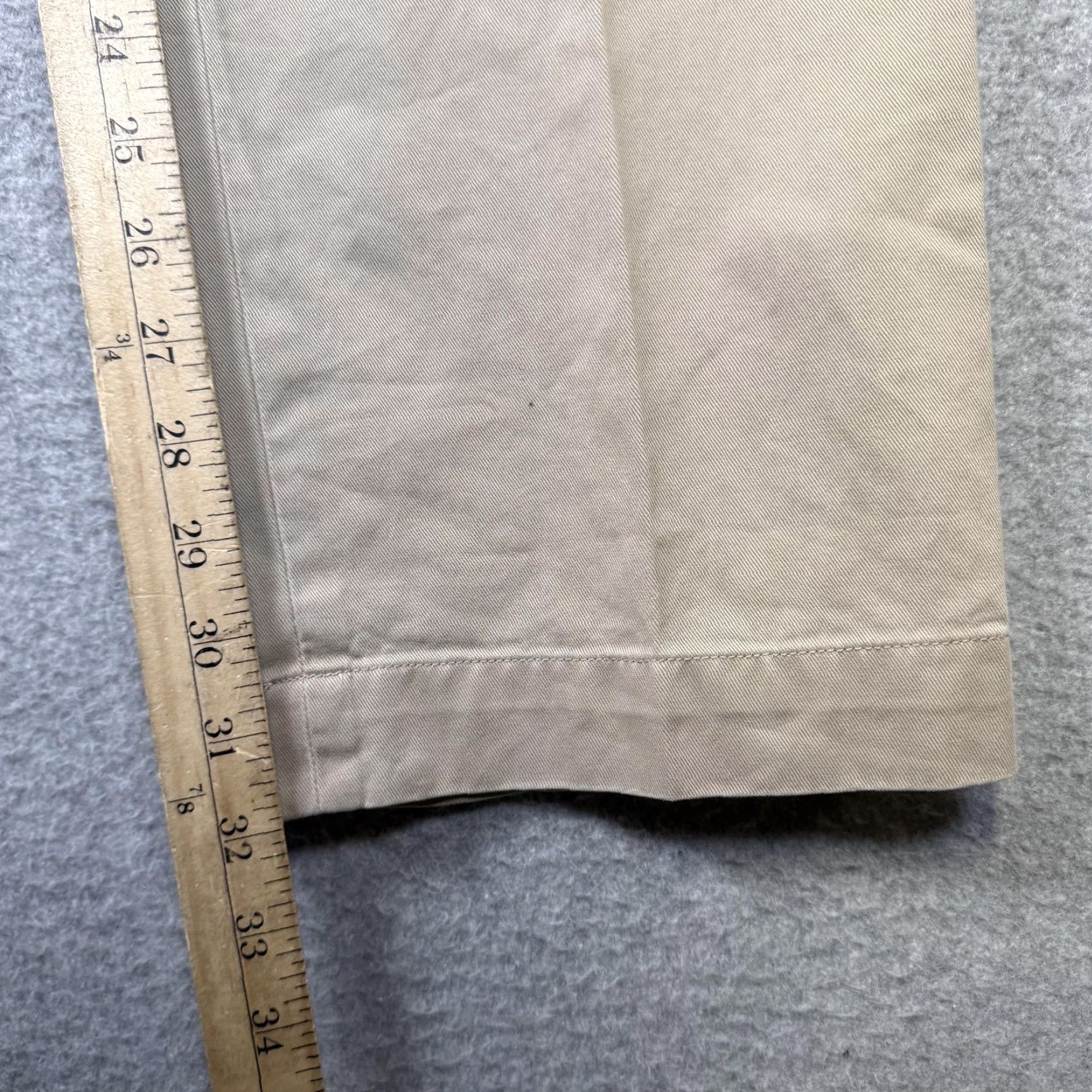 Polo Ralph Lauren VINTAGE Polo Ralph Lauren Pants Men's 34x32 Flat Front Ankle Length Khaki Tan 34 in. Regular Mens Size US S / EU 44-46 / 1 - 6 Thumbnail