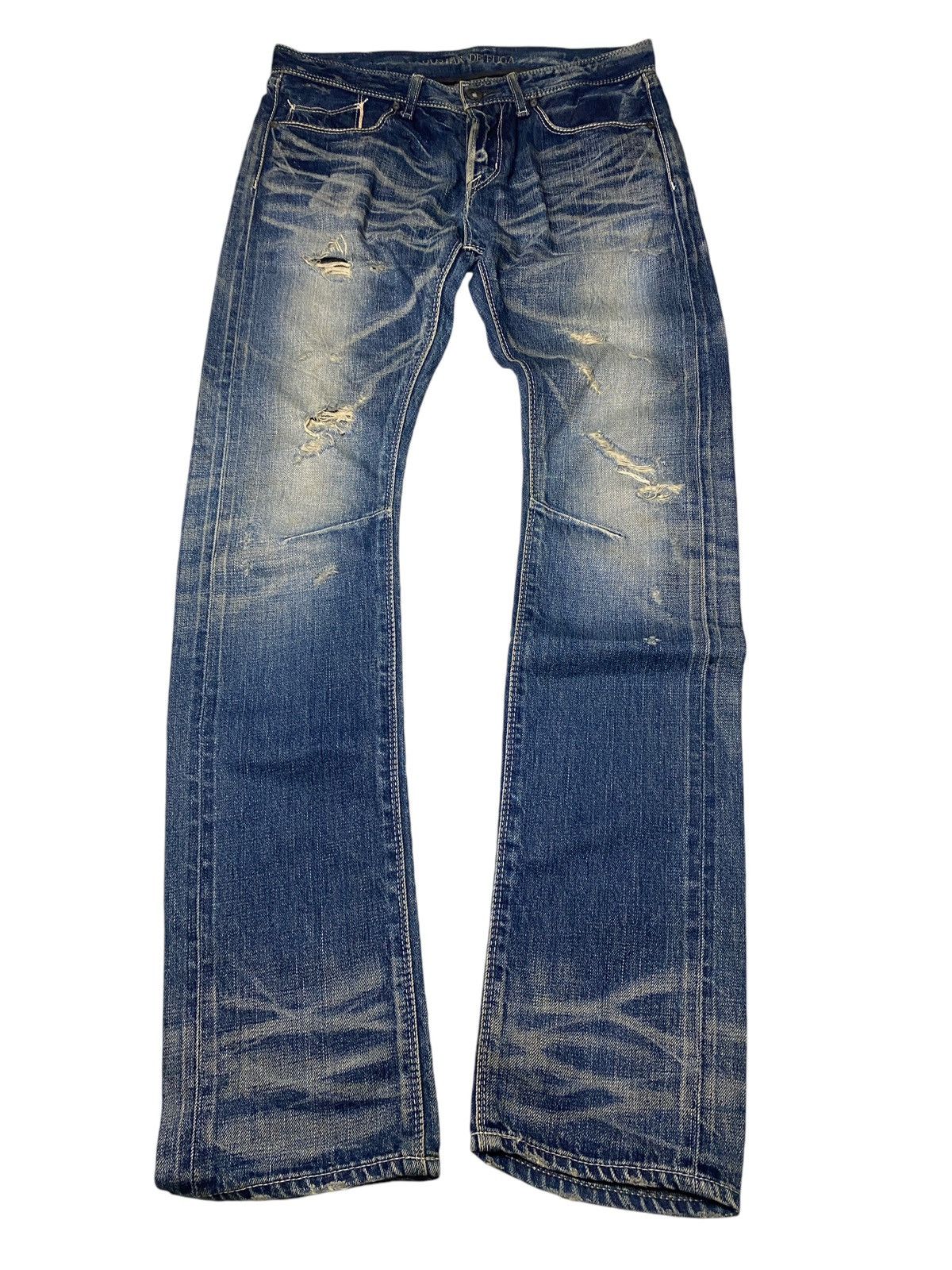 If Six Was Nine 2000's Gostar De Fuga Clawmark Seawash Selvedge Jeans Size US 29 - 1 Thumbnail