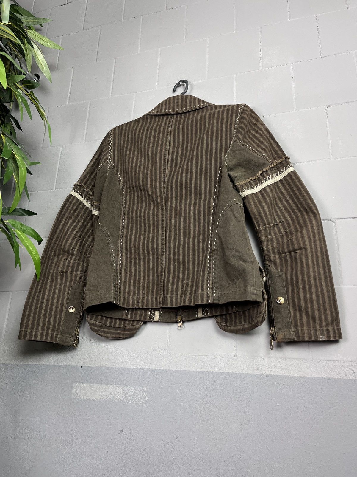 Vintage RECONSTRUCTED SASHIKO HEAVY COTTON BLAZER JACKET - 2400 Size M / US 6-8 / IT 42-44 - 8 Thumbnail