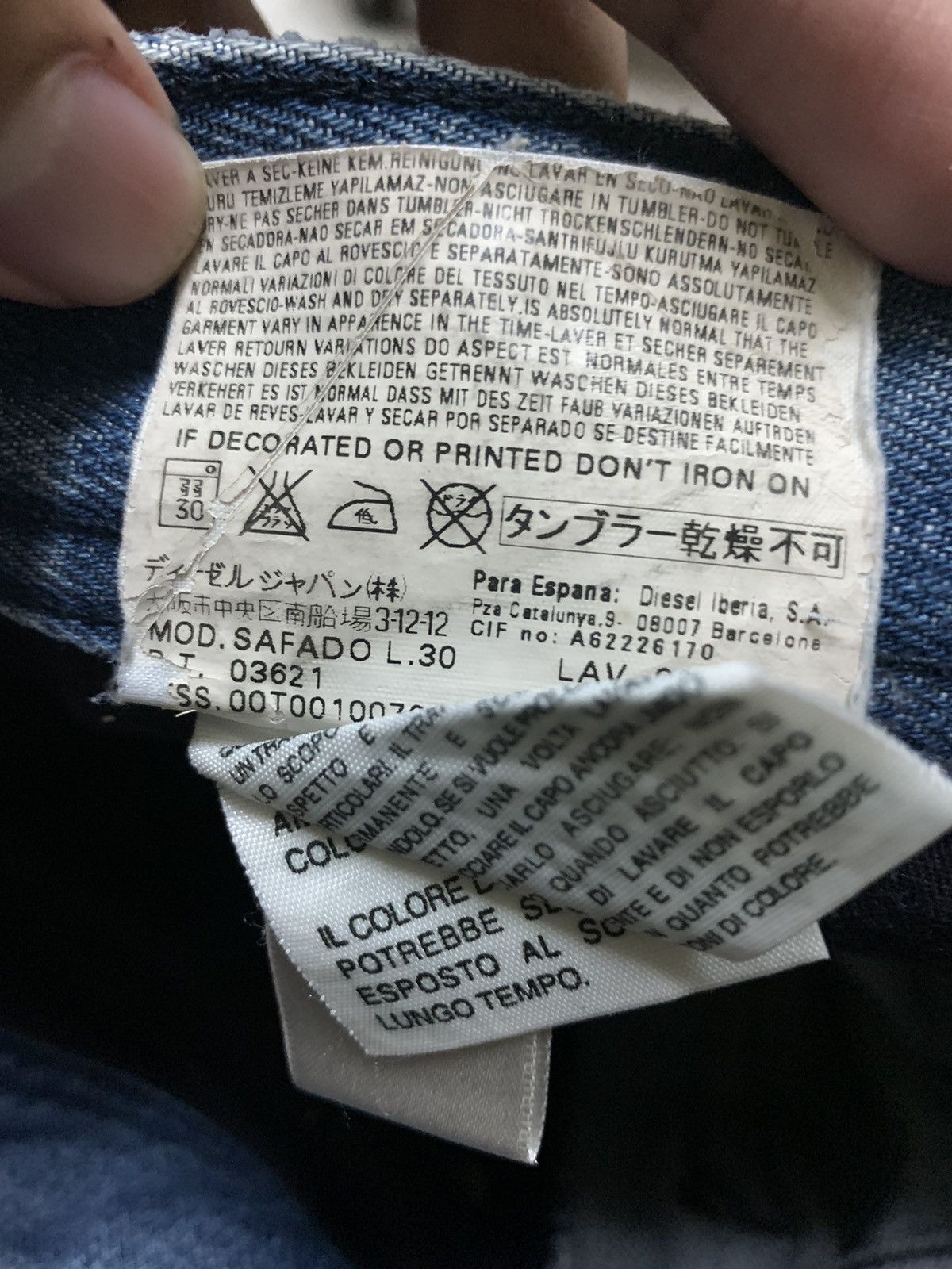 Diesel Made in Italy Punk Distressed Diesel Safado Jeans Size US 34 / EU 50 - 22 Thumbnail