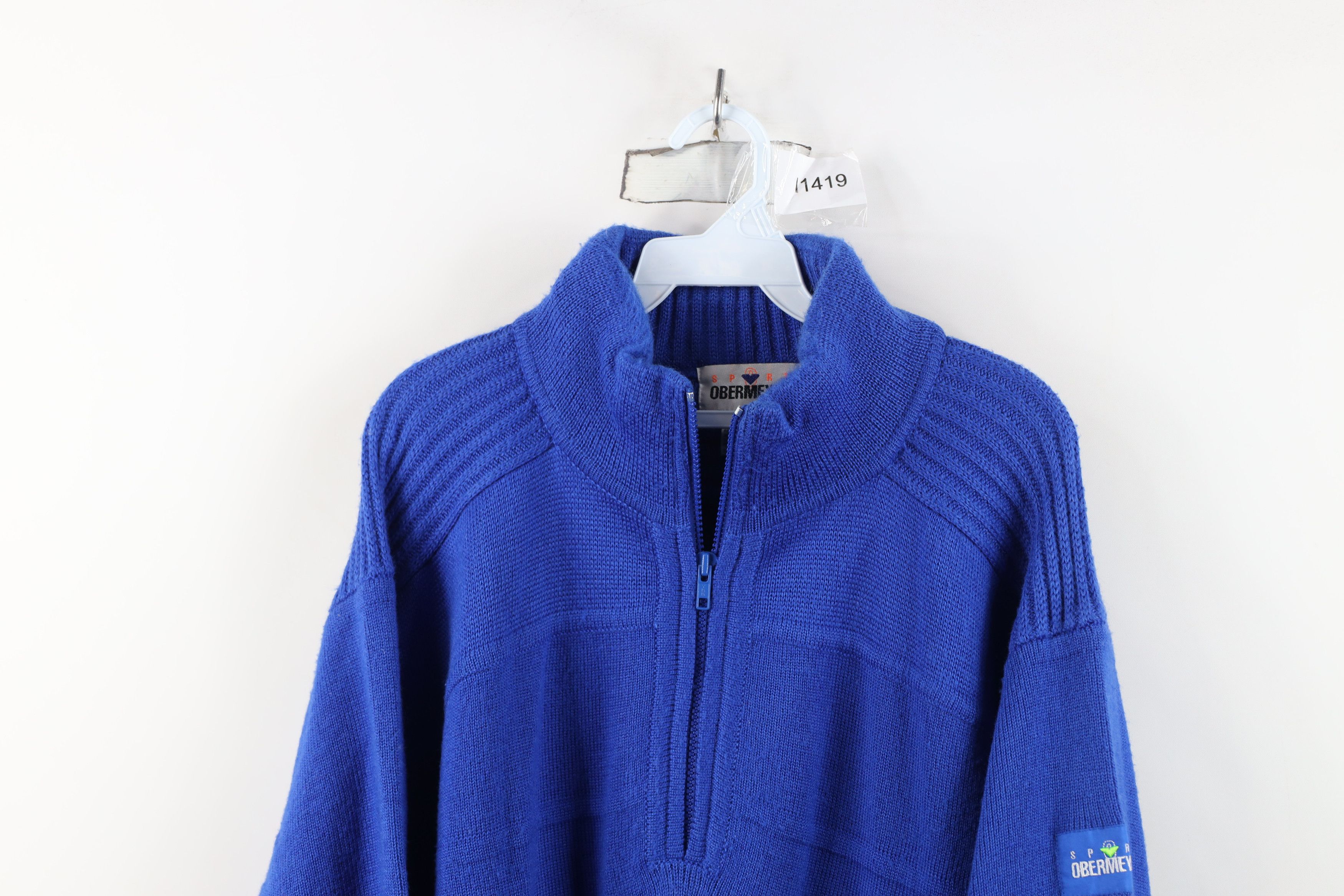 Vintage Vintage 90s Streetwear Knit Heavyweight Half Zip Sweater Size US L / EU 52-54 / 3 - 2 Thumbnail