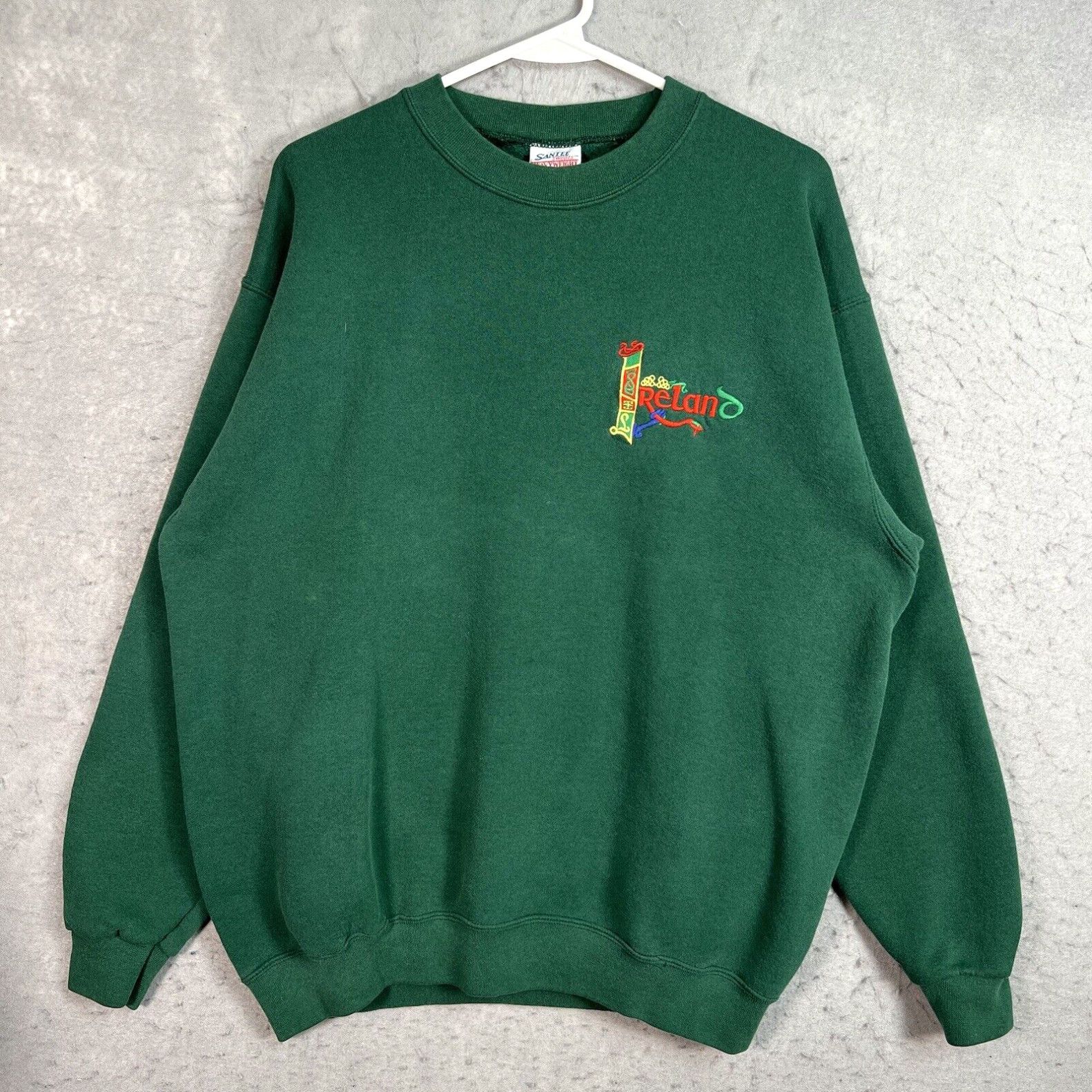 Vintage Vintage 90s Santee Sweats Ireland Sweater Adult Large Green Sweatshirt Mens Grailed