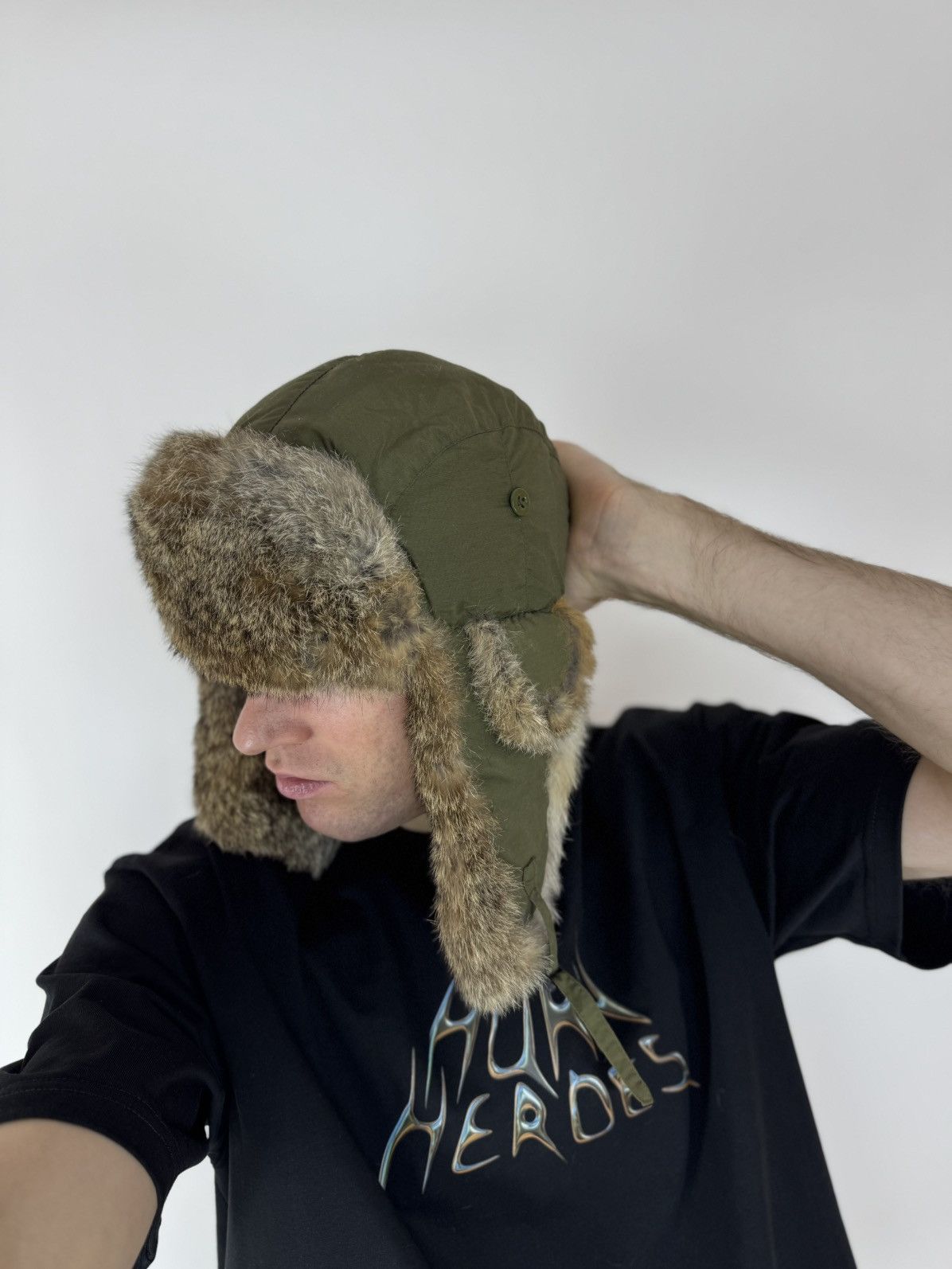 Other Vintage Army Ushanka Winter Fur Hat, Tyler The Creator Size ONE SIZE - 3 Thumbnail
