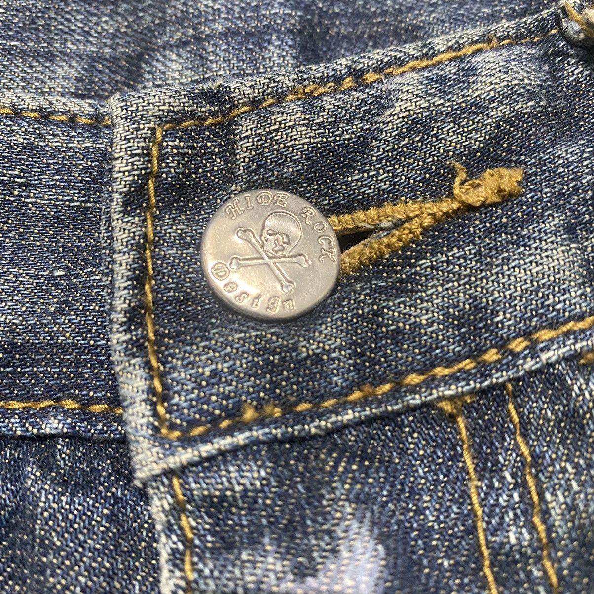 Japanese Brand Hiderock Design Clawmark Skull Denim Jeans Size US 31 - 20 Thumbnail